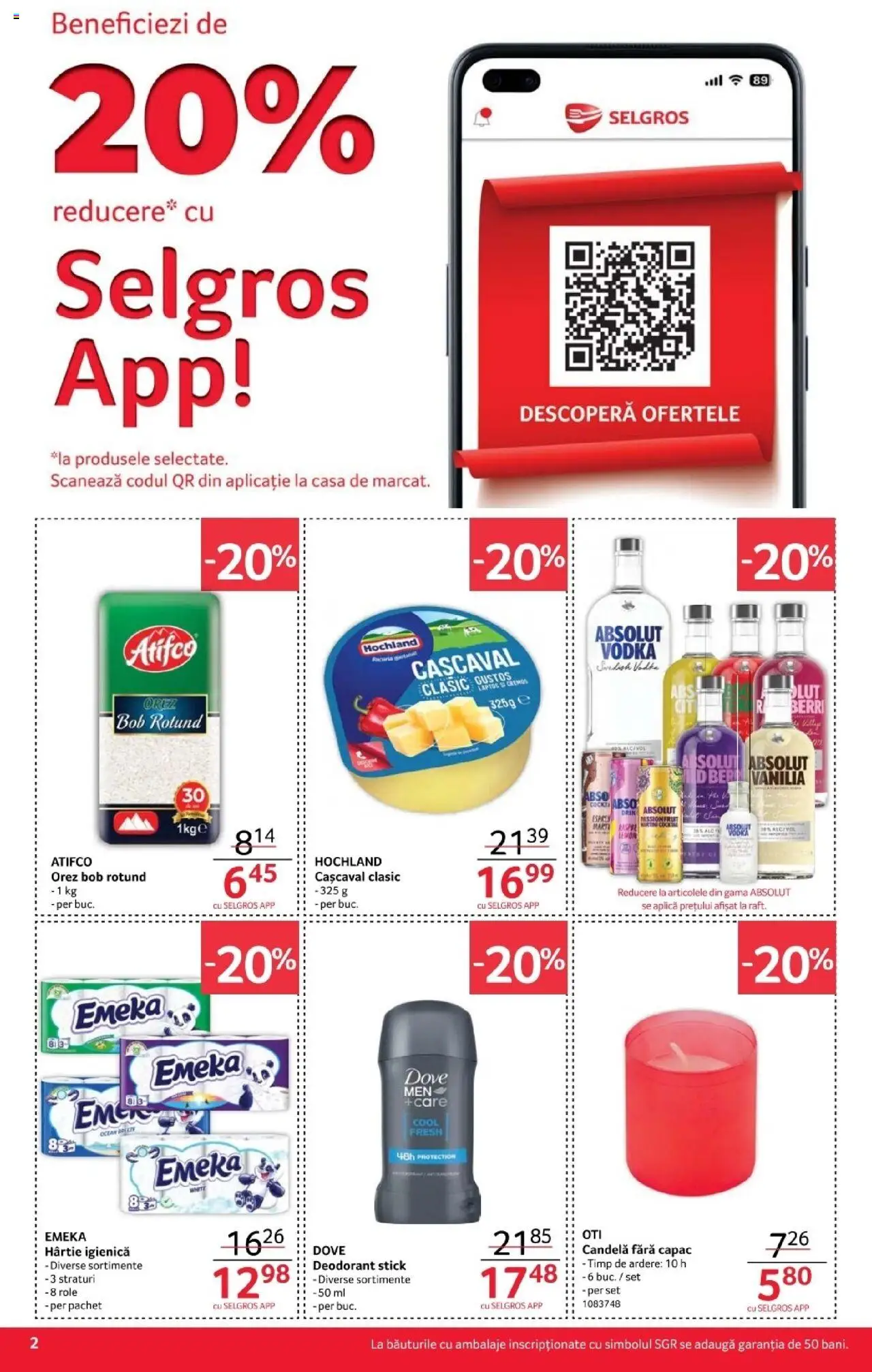 Noul catalog Selgros – valabil de la 17.10.2025 | Pagină: 2 | Produse: Role, Cașcaval, Deodorant, Orez
