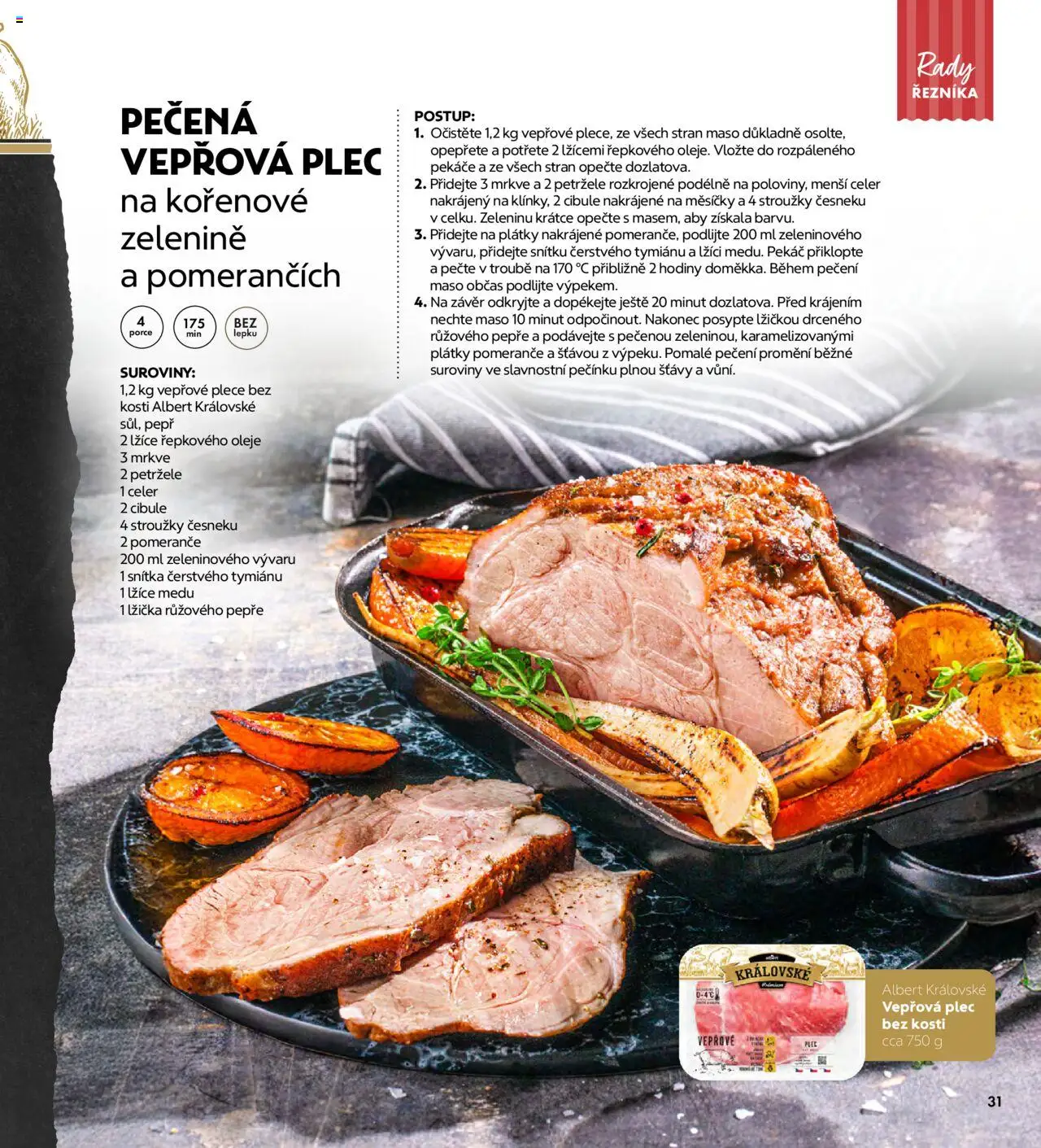 Albert magazín od 01.10.2025 | Strana: 31 | Produkty: Pomeranče, Pekáč, Maso, Celer