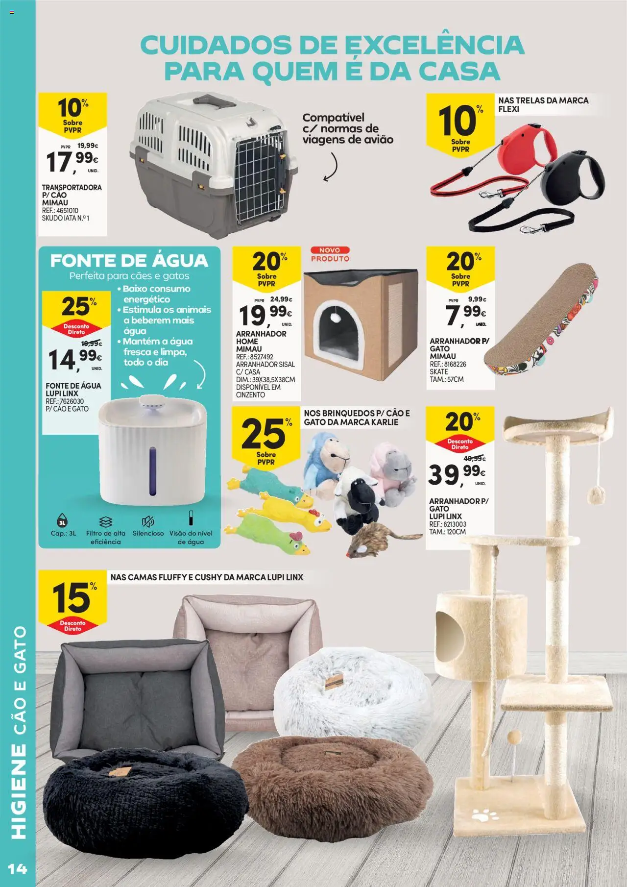 Continente - Animais de companhia: A vida passar a comer, na melhor companhia │ válido de 30.09.2025 | Página: 14 | Produtos: Agua, Skate