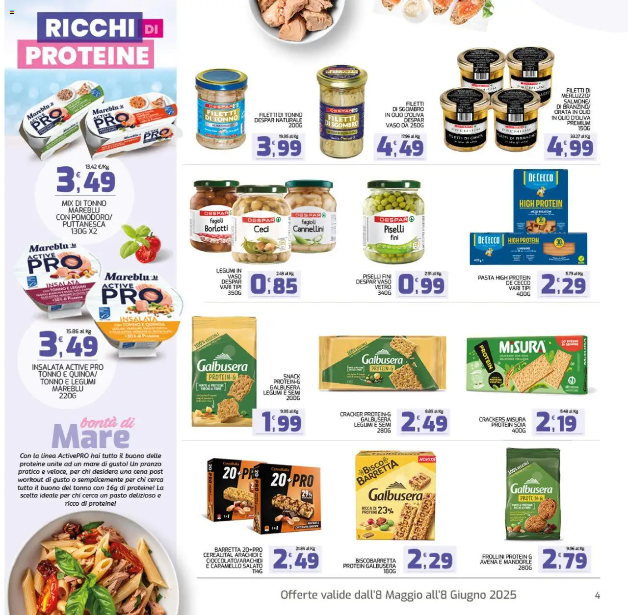 Volantino Interspar del 04.06.2025 | Pagina: 4 | Prodotti: Orata, Olio, Olive, Crackers