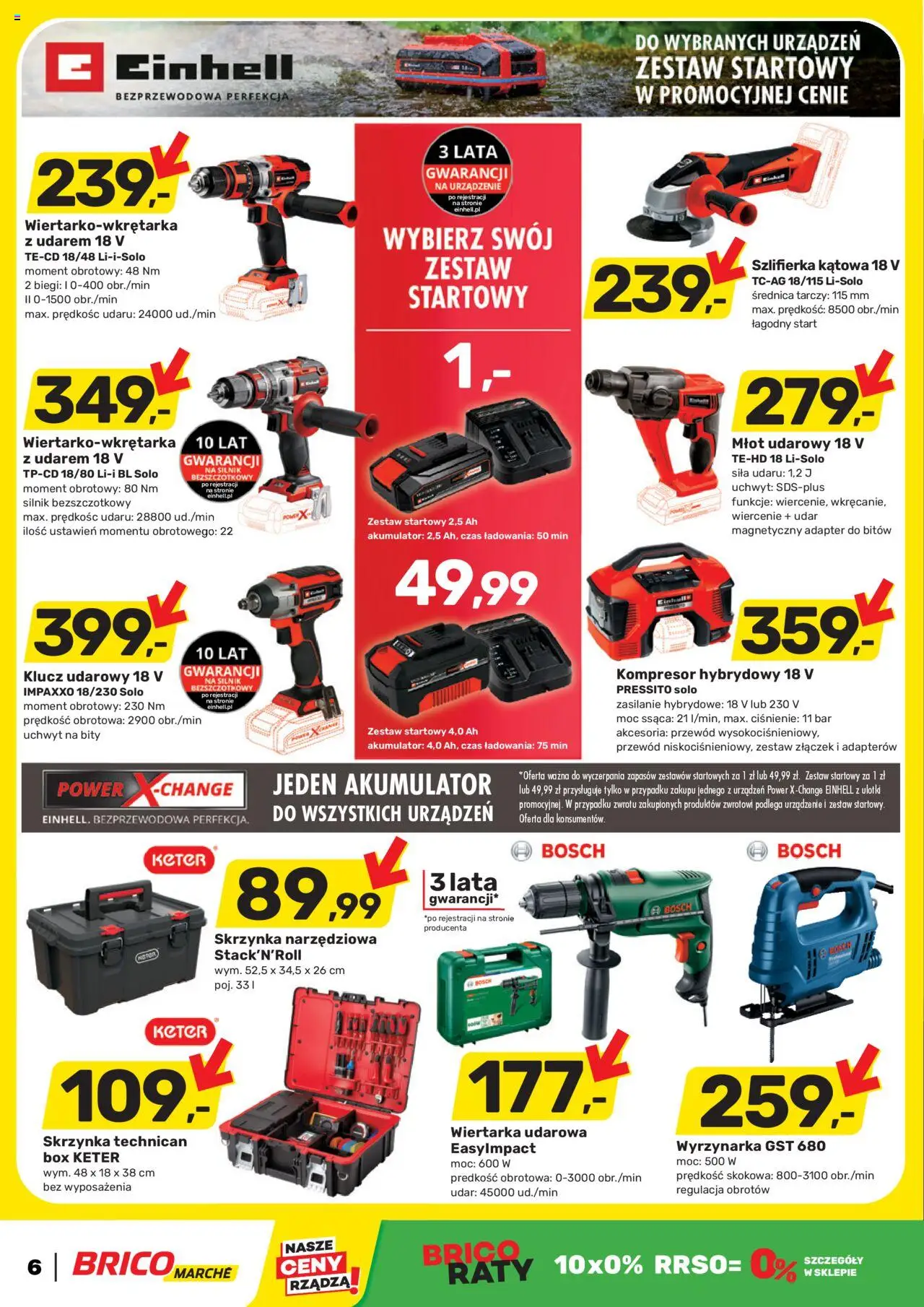 Brico Marché Gazetka od 18.06.2025 | Strona: 6 | Produkty: Adapter, Klucz udarowy, Szlifierka