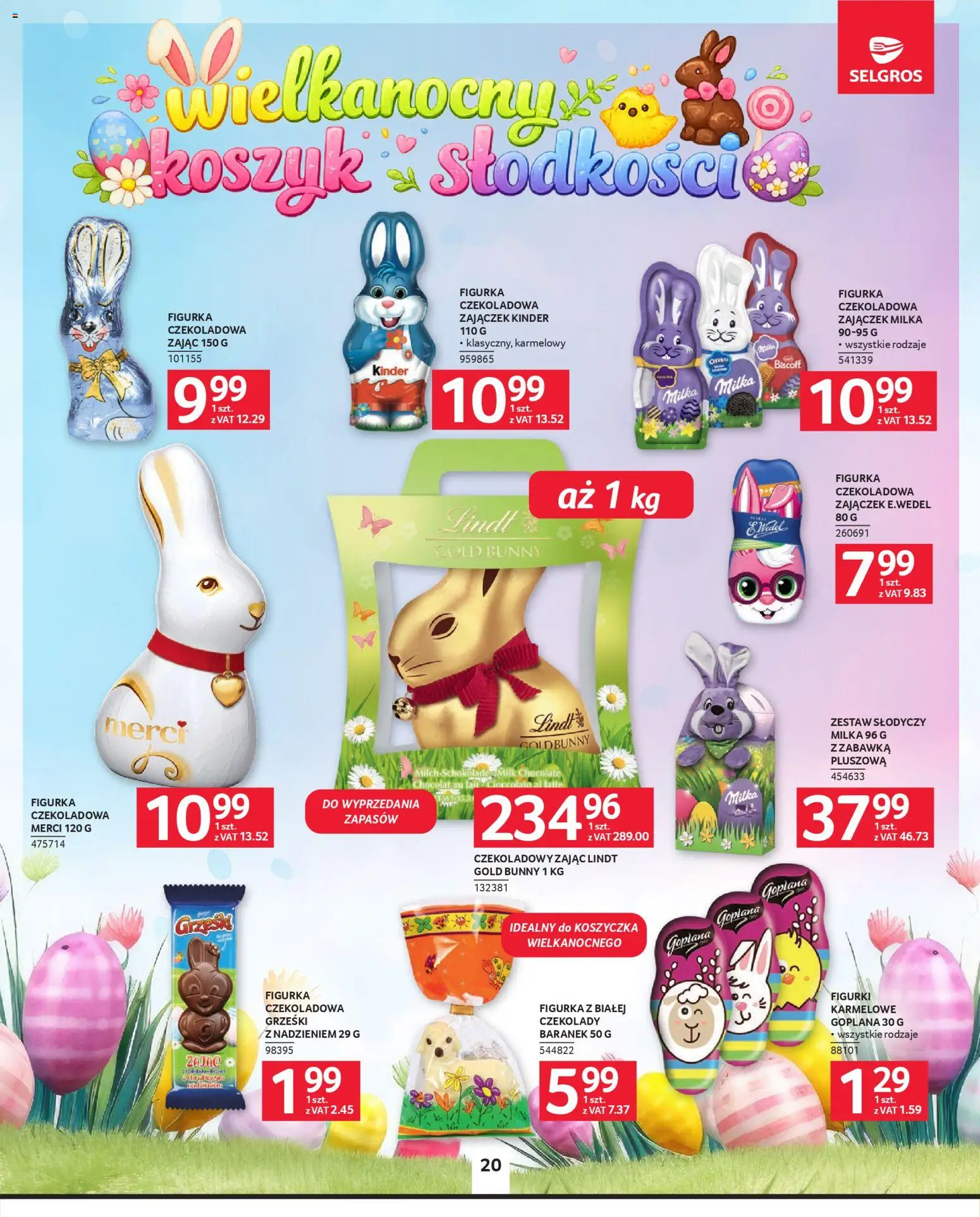 Selgros cash&carry gazetka od 19.03.2026 | Strona: 20 | Produkty: Czekolady, Merci, Figurki, Milka