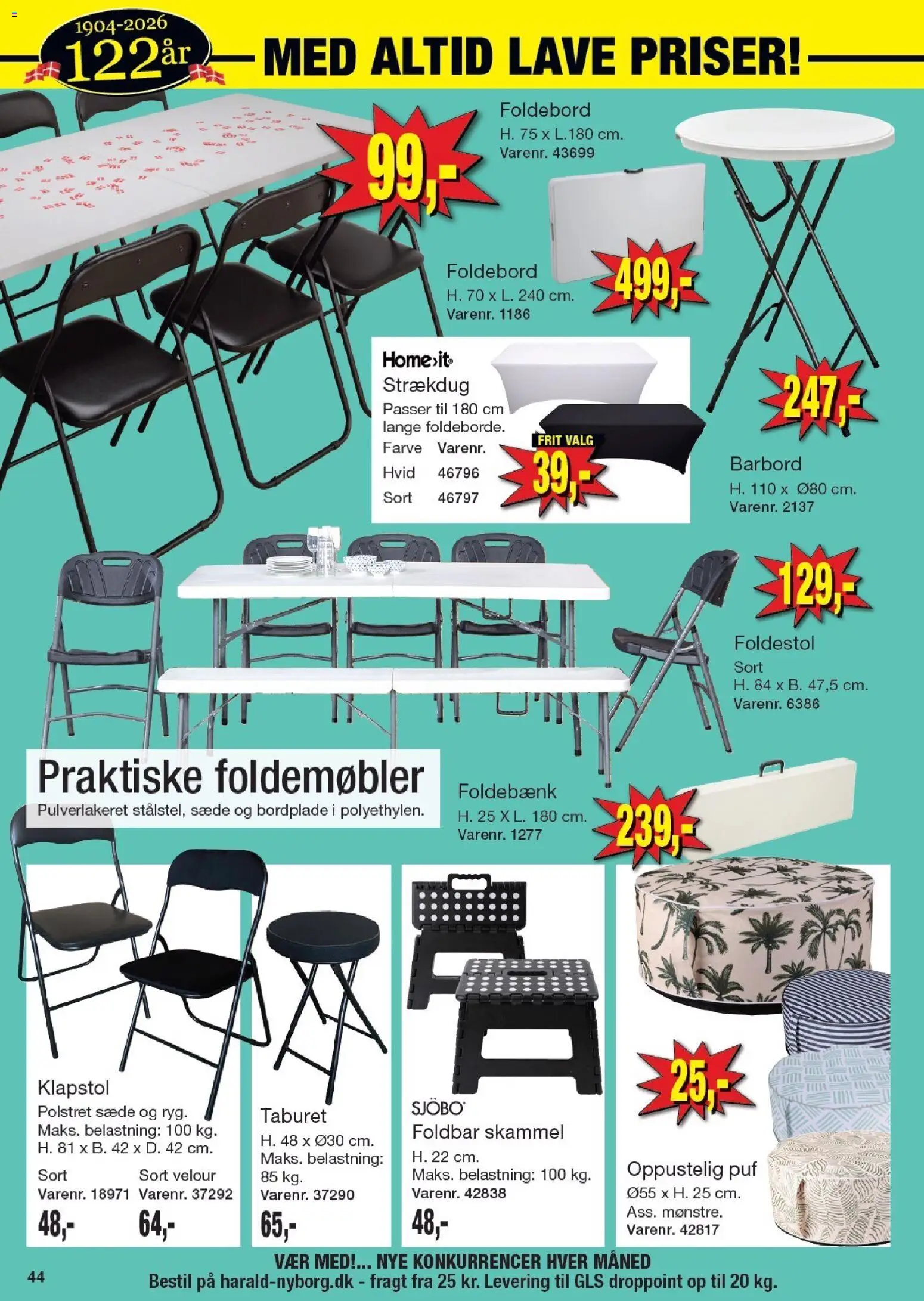 Harald Nyborg tilbudsavis – gyldig fra 02.04.2026 | Side: 46 | Produkter: Skammel, Barbord, Puf