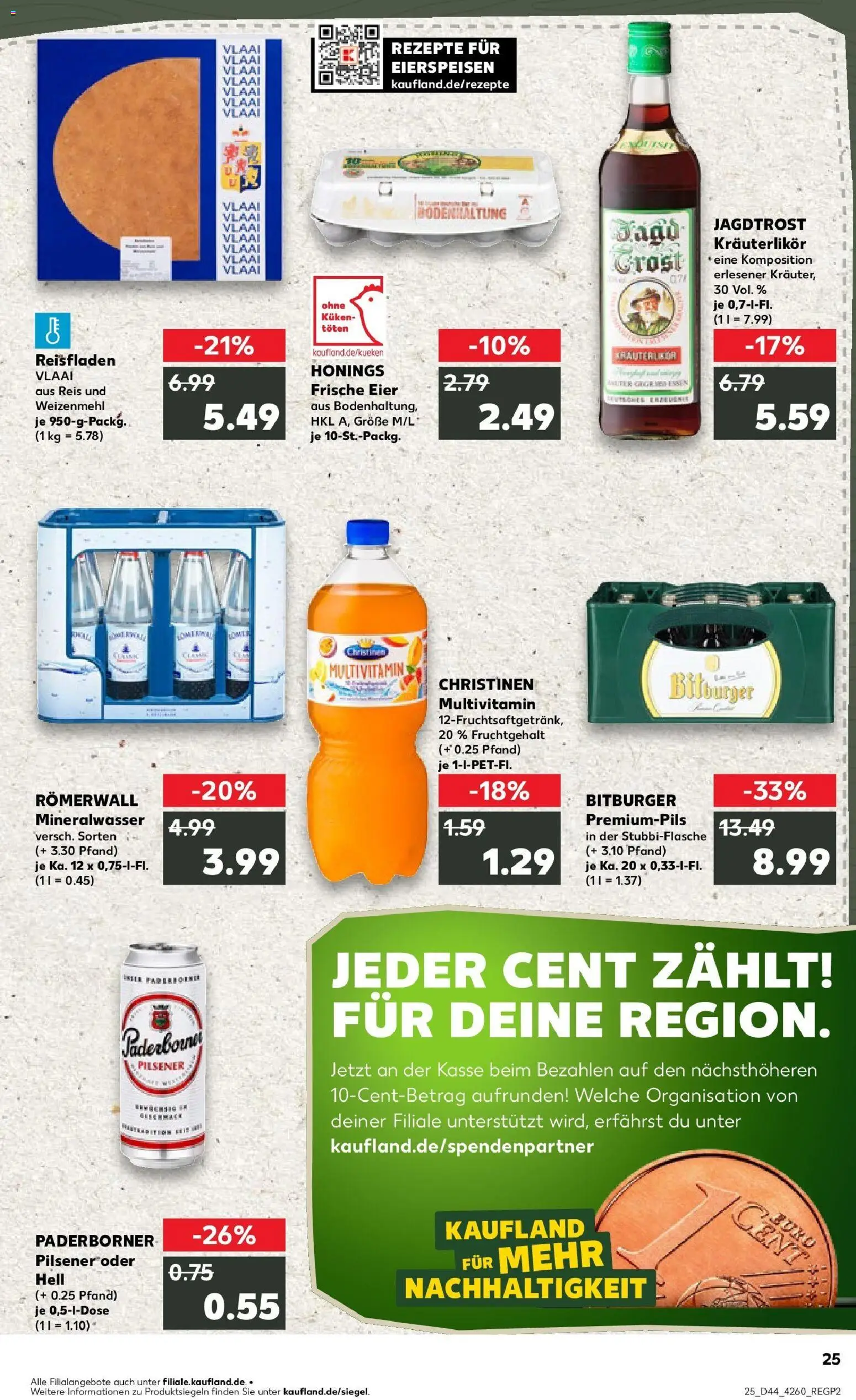 Kaufland prospekt Herzogenrath	 – gültig ab 30.10.2025 | Seite: 25 | Produkte: Eier, Burger, Weizenmehl, Mineralwasser