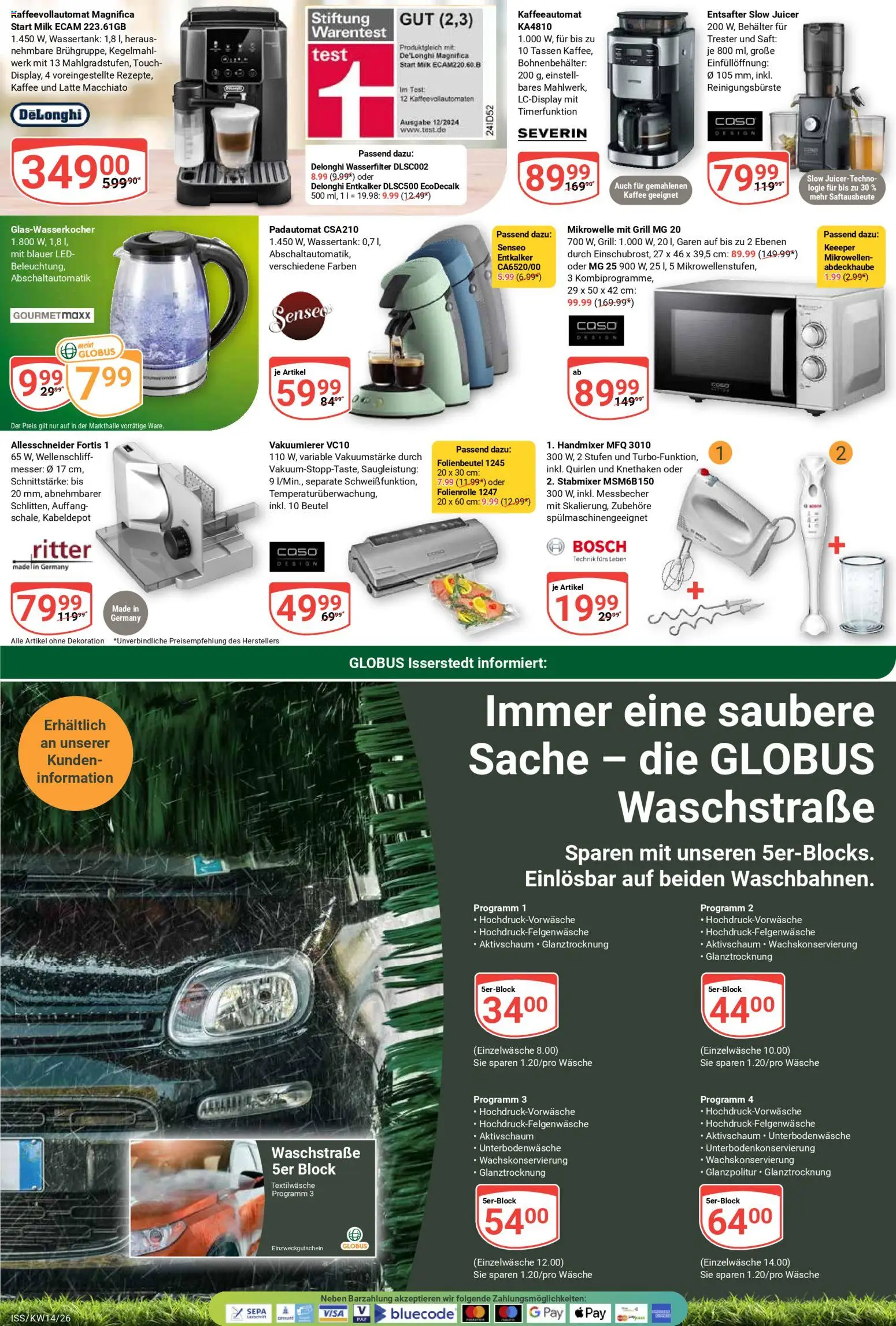 Globus Prospekt 	 – gültig ab 30.03.2026 | Seite: 27 | Produkte: Senseo, Kaffee, Vakuumierer, Stabmixer