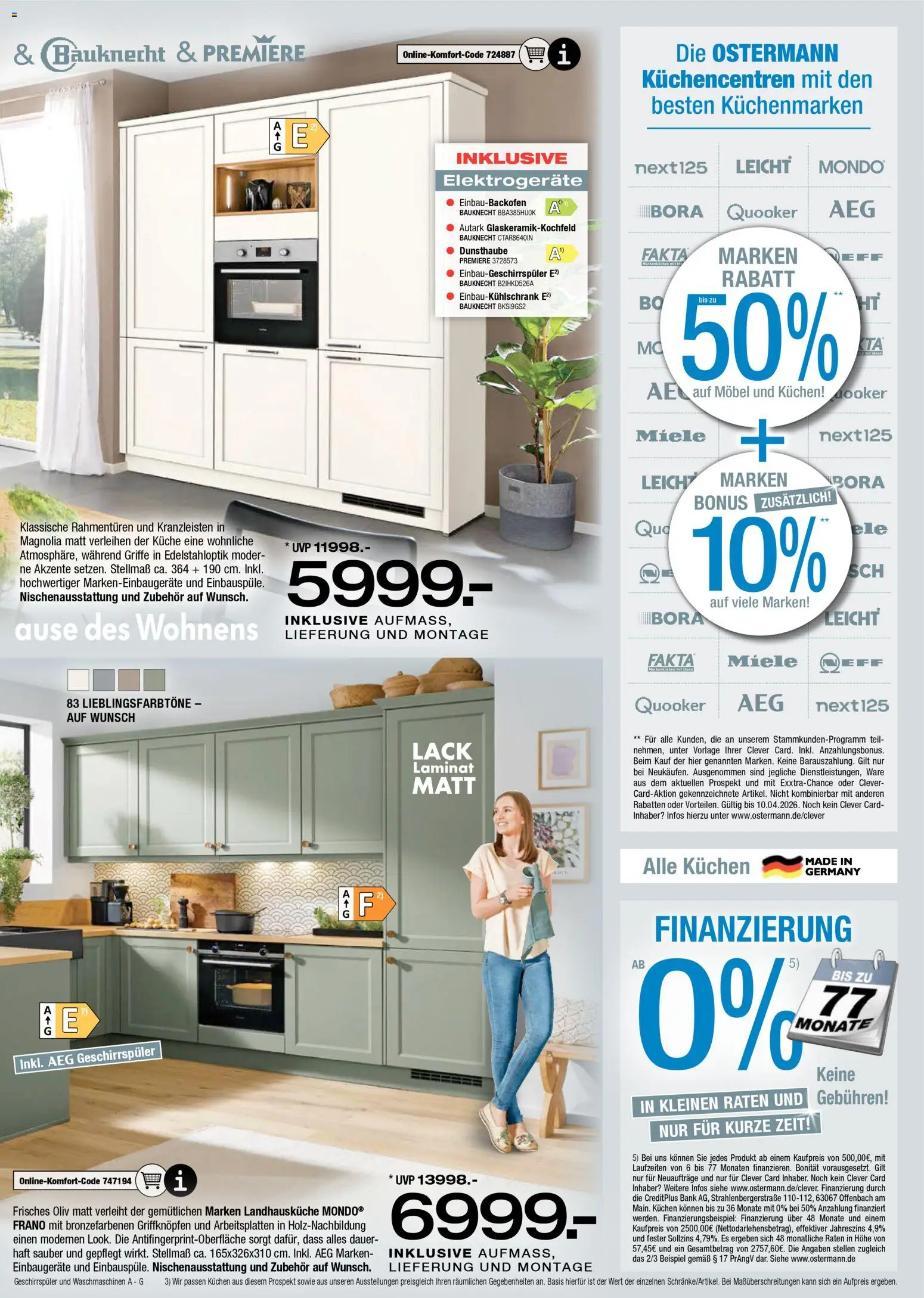 Ostermann Küchen Spezial – gültig ab 06.03.2026 | Seite: 11 | Produkte: Miele, AEG, Geschirrspüler, Küche
