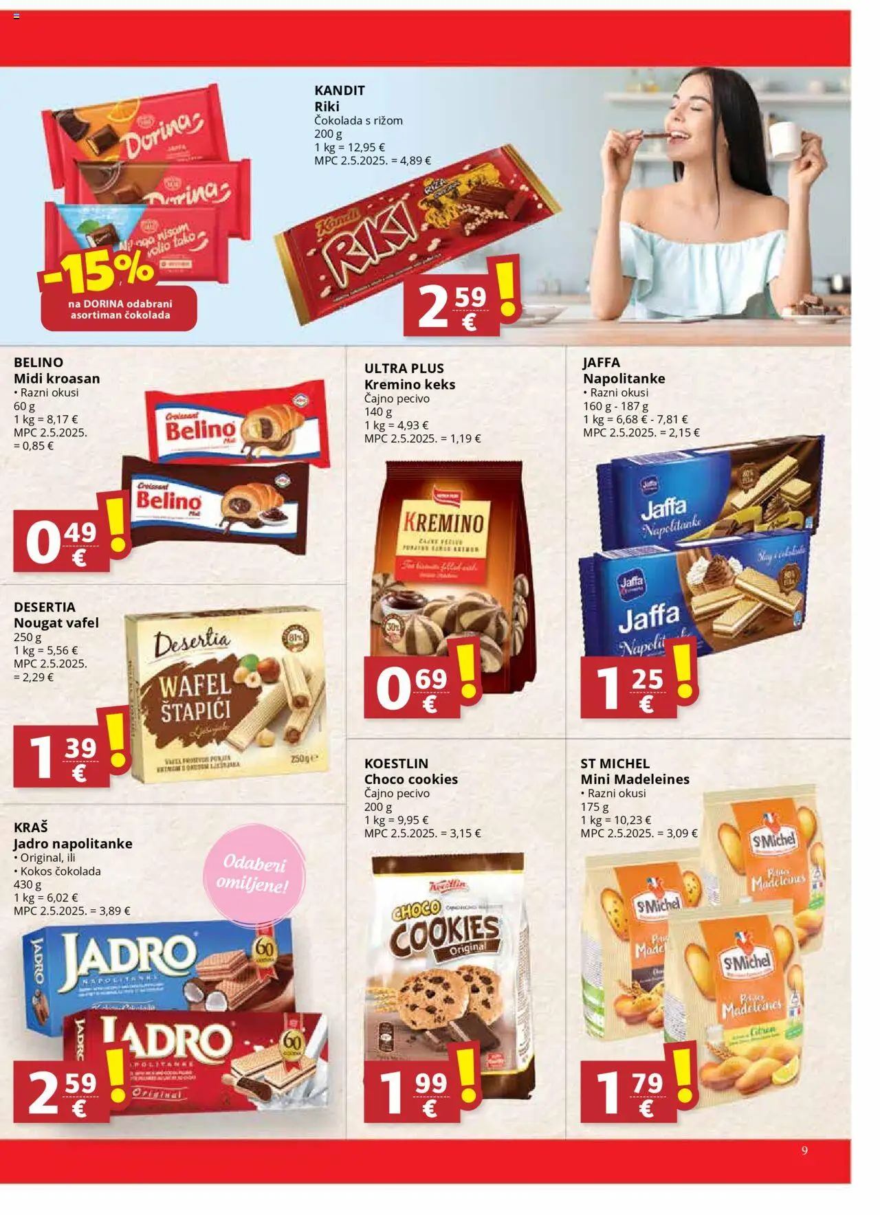 Ultra Gros katalog | vrijedi od 08.10.2025 | Stranica: 9 | Proizvodi: Dorina, Čokolada, Kroasan, Pecivo