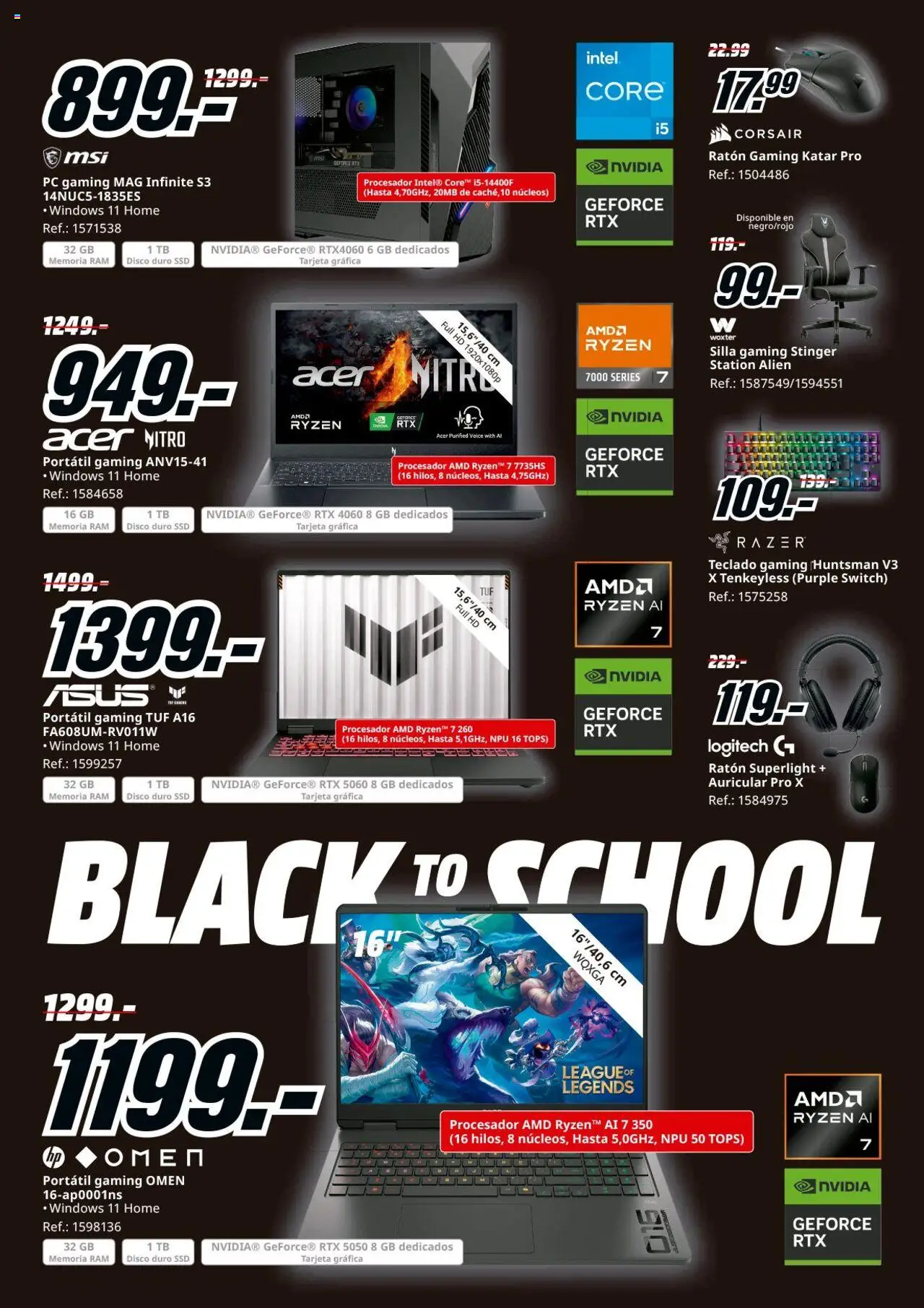 Media Markt folleto │ válido desde el 14.08.2025 | Página: 36 | Productos: Teclado gaming, PC, Teclado, Silla