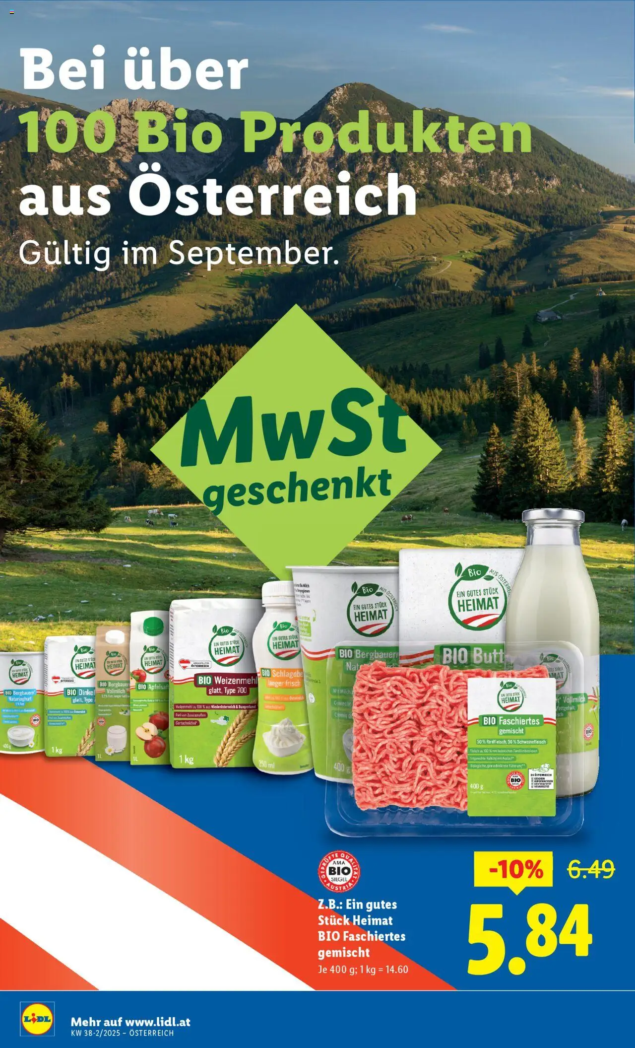 Lidl Flugblatt - Oberpullendorf, Güssing, Oberwart gültig ab 18.09.2025 | Seite: 16 | Produkte: Milch, Schweinefleisch