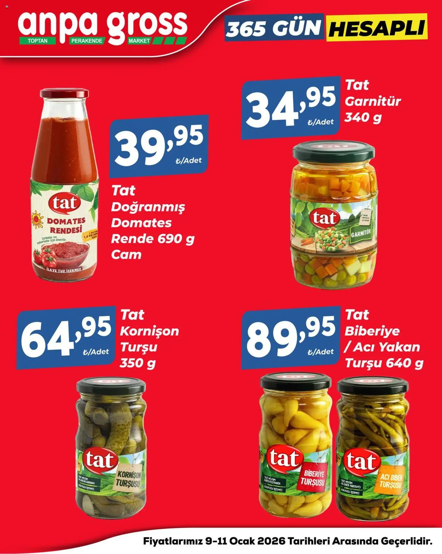 Anpa Gross Hafta Sonu Fırsatları - 09.01.2026 tarihinden itibaren geçerlidir | Sayfa: 8 | Ürünler: Domates, Tuz, Biber, Ocak