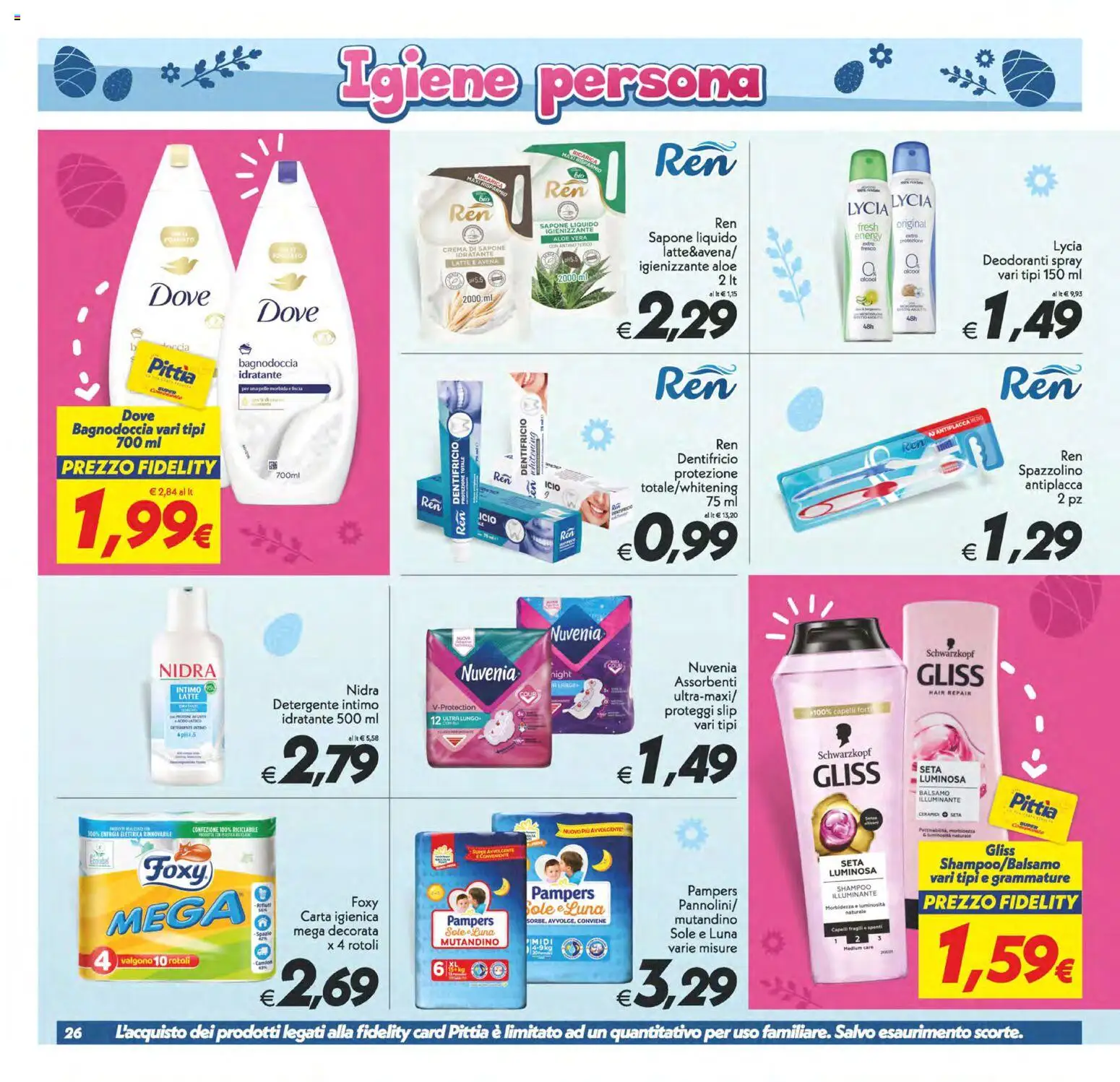 Volantino SuperConveniente del 27.03.2026 | Pagina: 26 | Prodotti: Shampoo, Carta igienica, Sapone, Slip