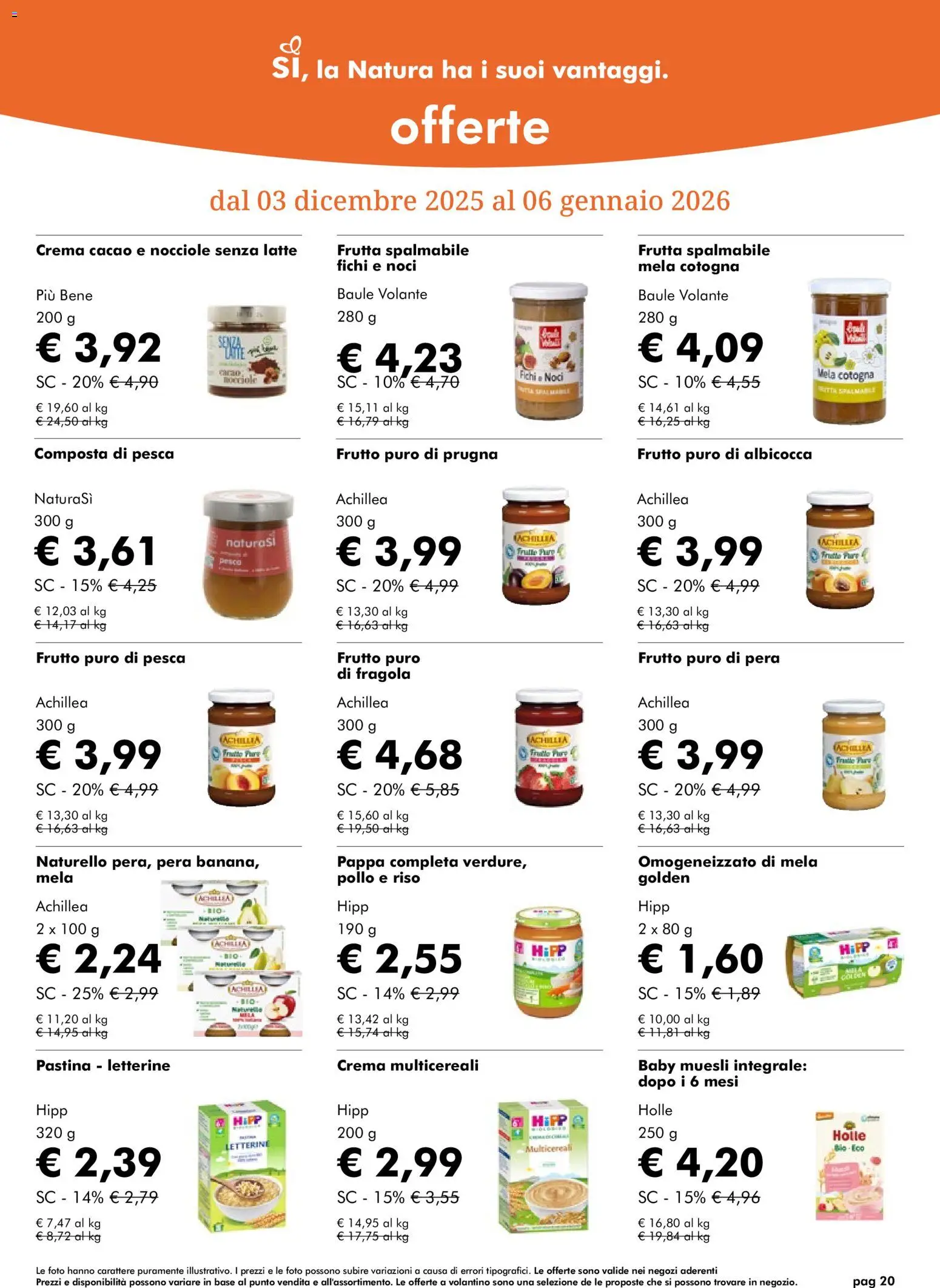 Volantino Natura Sì del 03.12.2025 | Pagina: 20