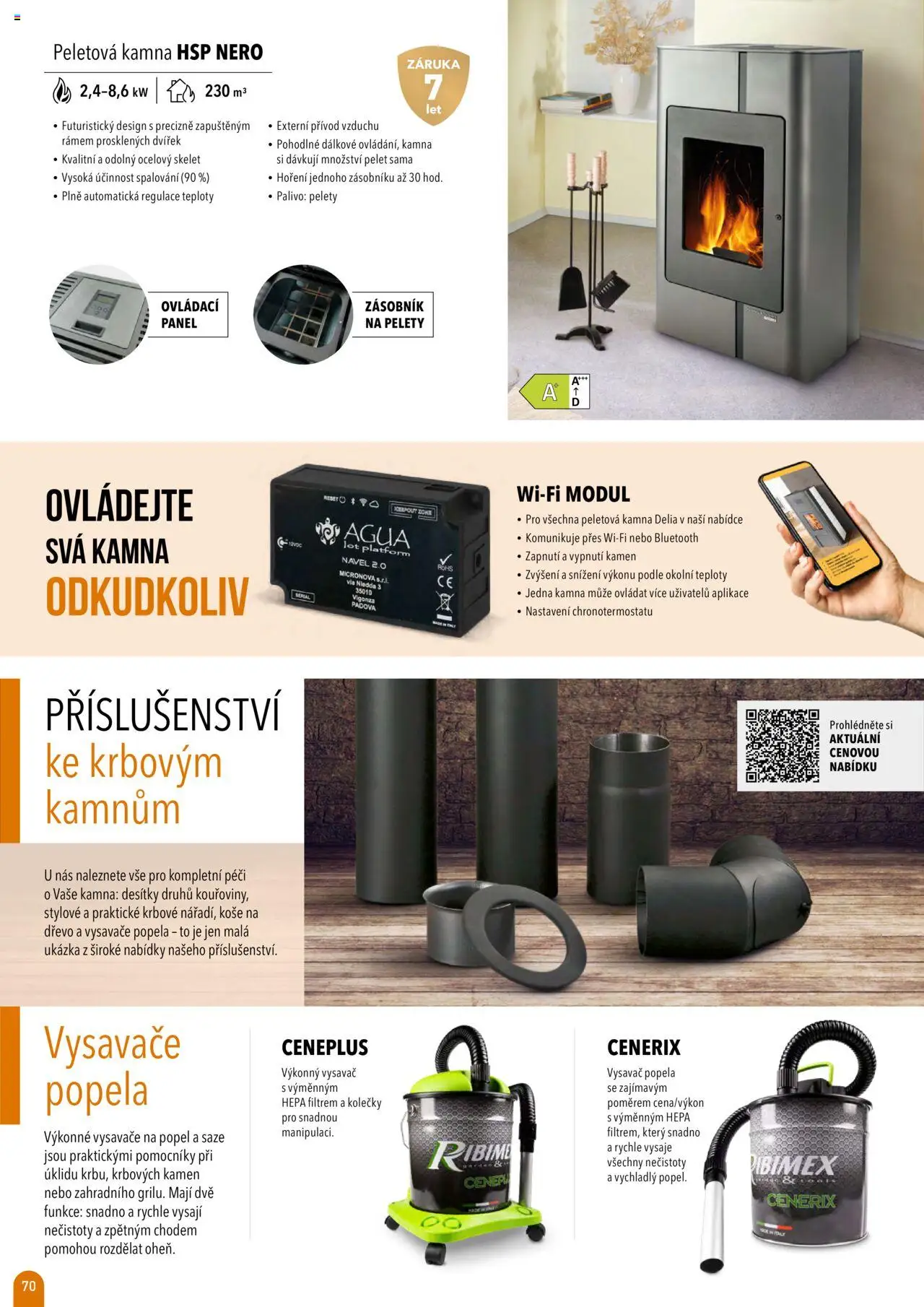 Mountfield katalog 2025 od 16.04.2025 | Strana: 70 | Produkty: Pelety, Zásobník, Vysavač popela, Vysavač