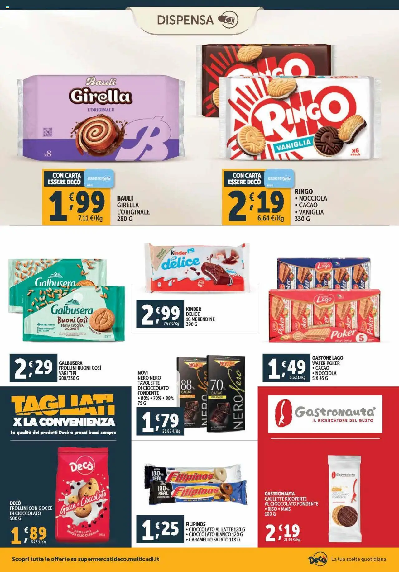 Volantino Decò del 03.10.2025 | Pagina: 10 | Prodotti: Latte, Gallette, Cacao, Merendine