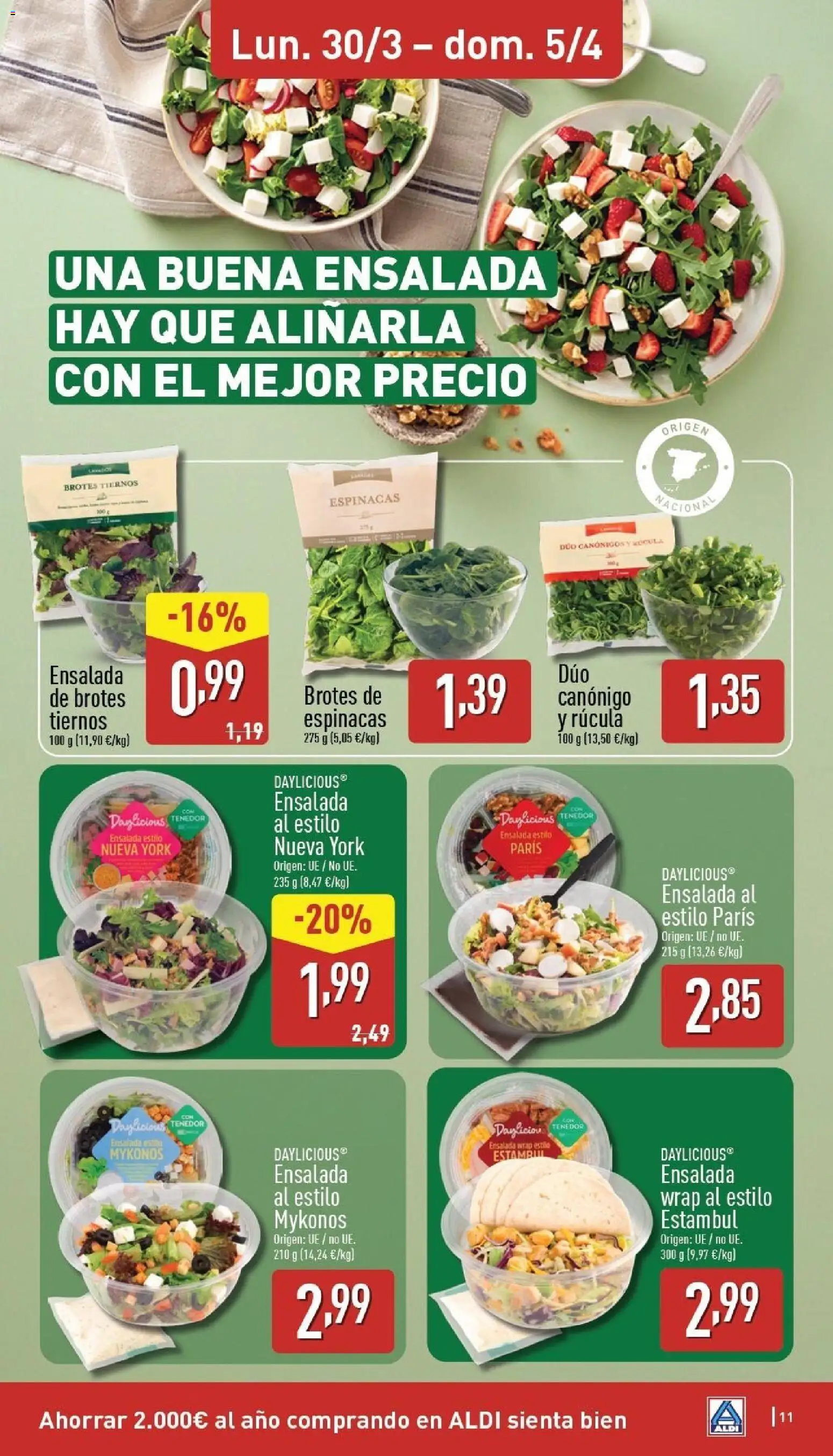 Aldi folleto Península │ válido desde el 30.03.2026 | Página: 11 | Productos: Πορσελάνη, Ensalada