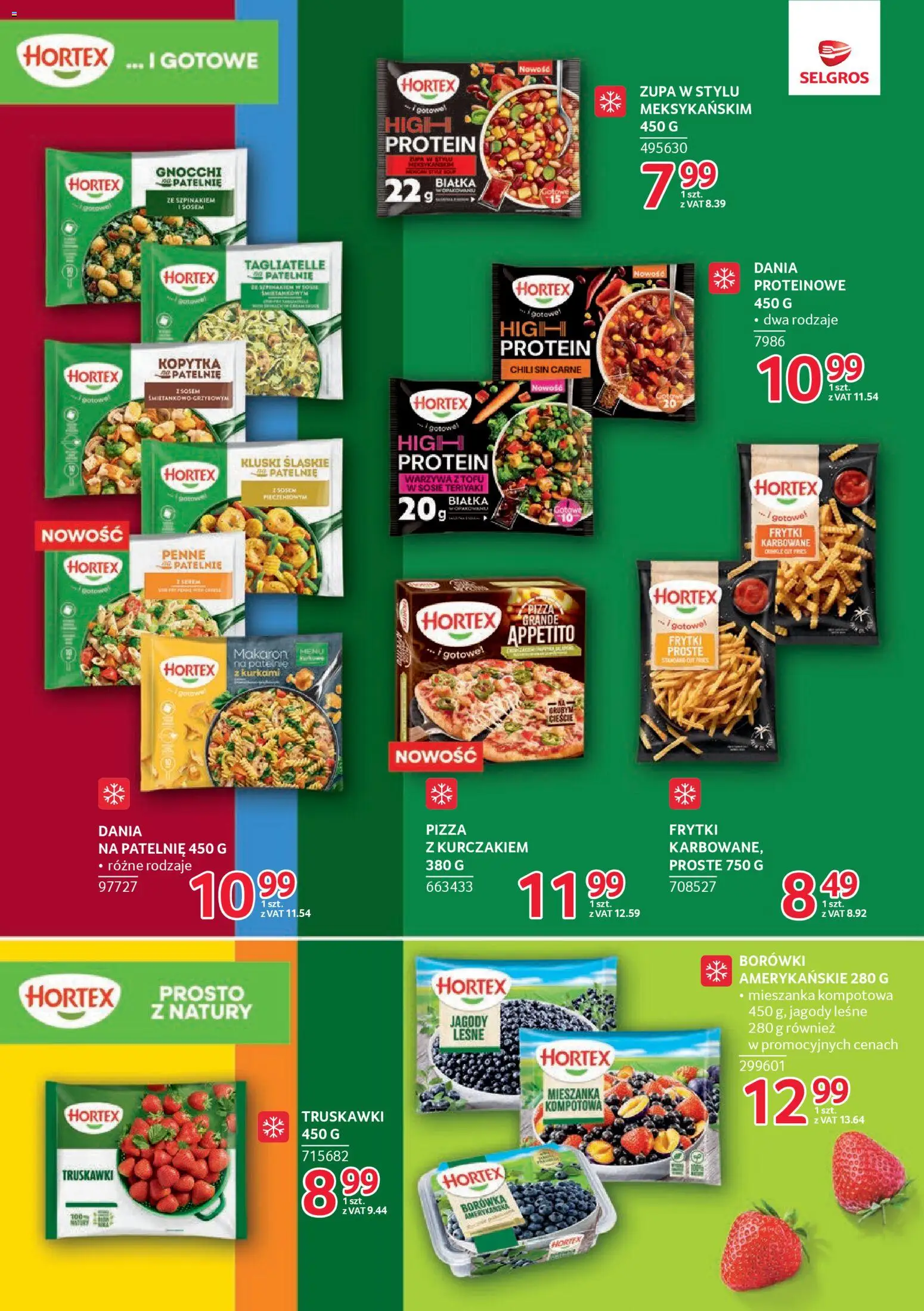 Selgros cash&carry Gazetka - Markowe produkty od 22.01.2026 | Strona: 10 | Produkty: Kluski śląskie, Pizza, Tagliatelle, Warzywa