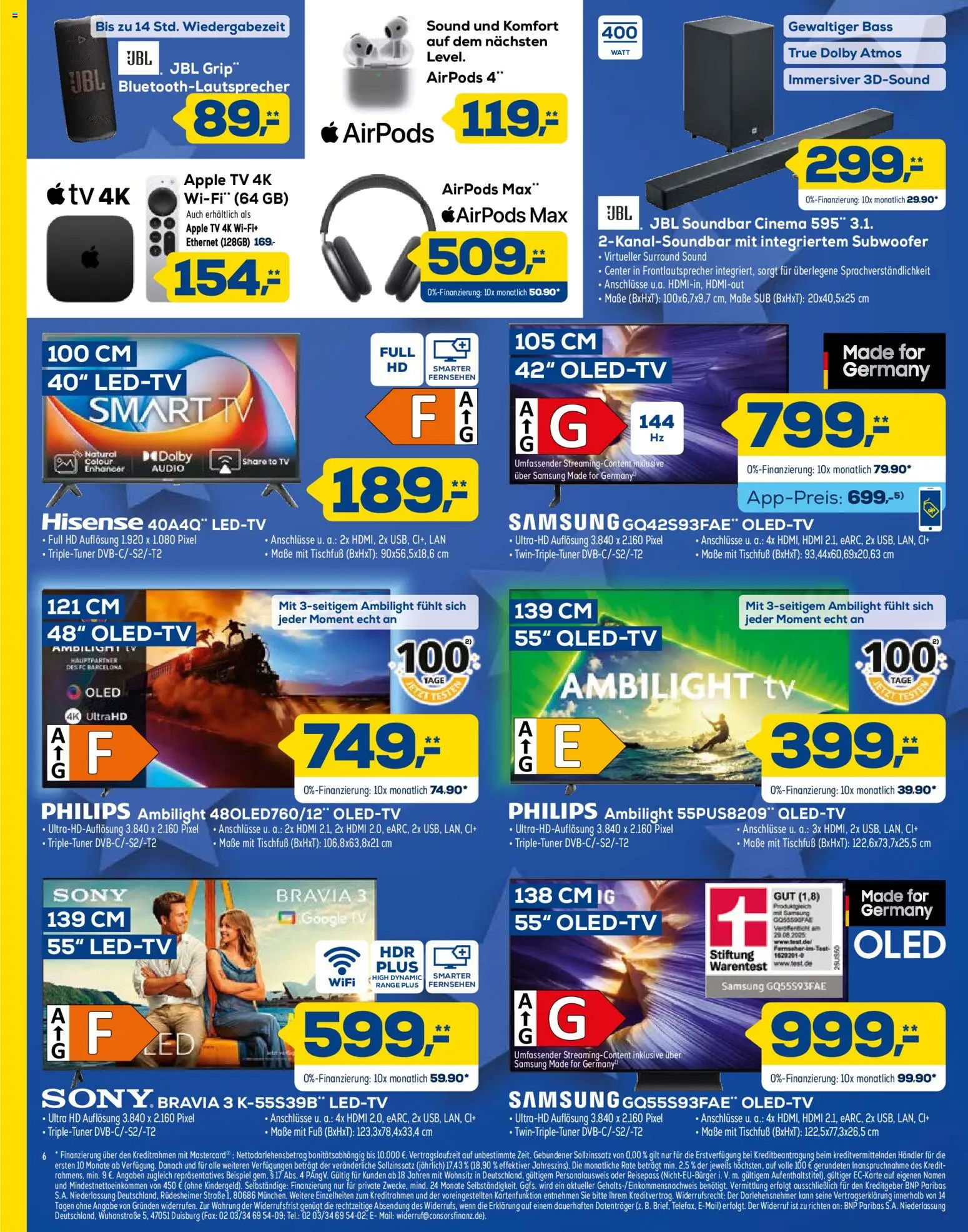 Euronics Prospekt 	 – gültig ab 10.12.2025 | Seite: 6 | Produkte: Hisense, Airpods, Samsung, Smart TV