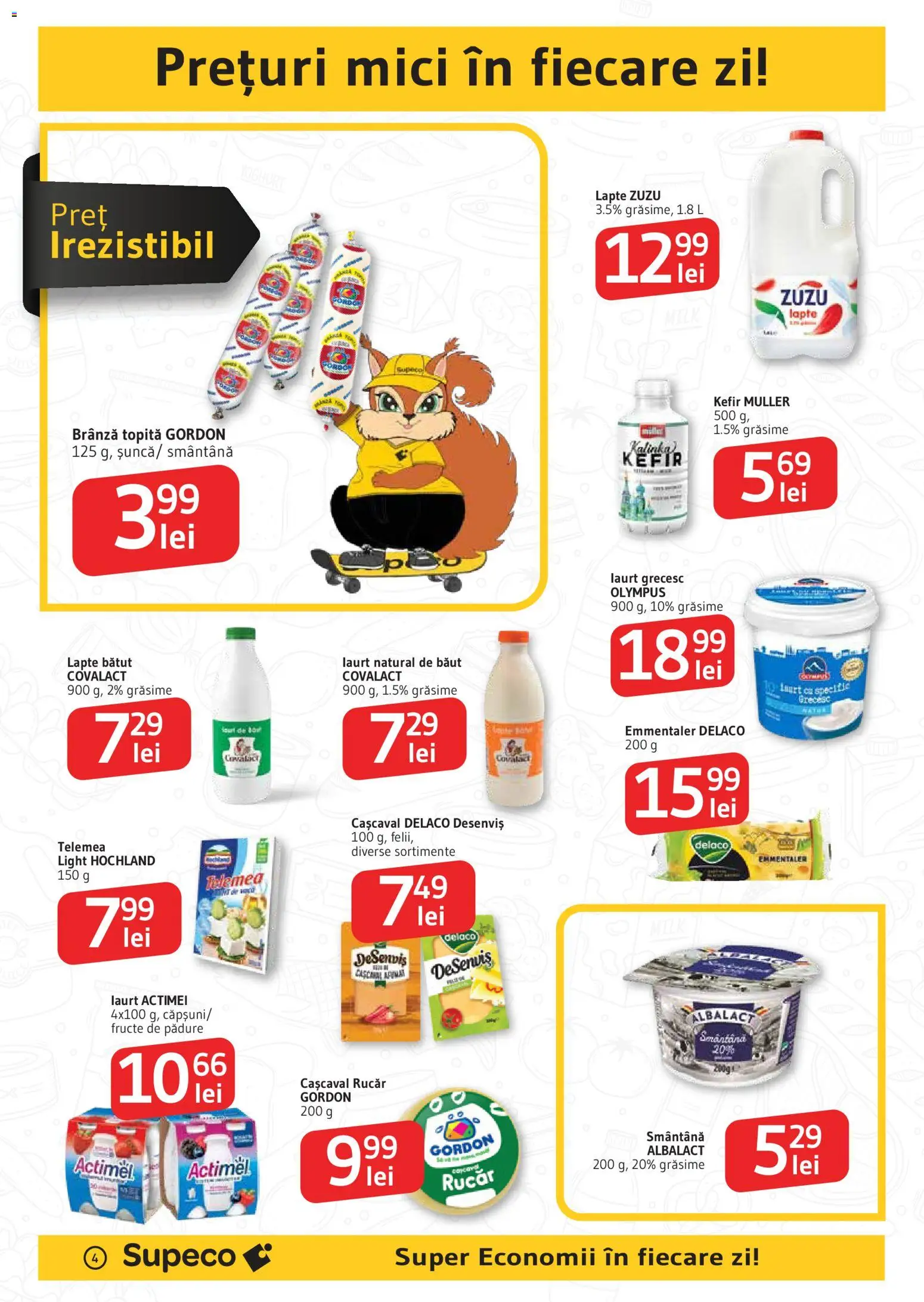 Noul catalog Supeco – valabil de la 08.01.2026 | Pagină: 4 | Produse: Light Kedi Konservesi, Cașcaval, Kefir, Fructe