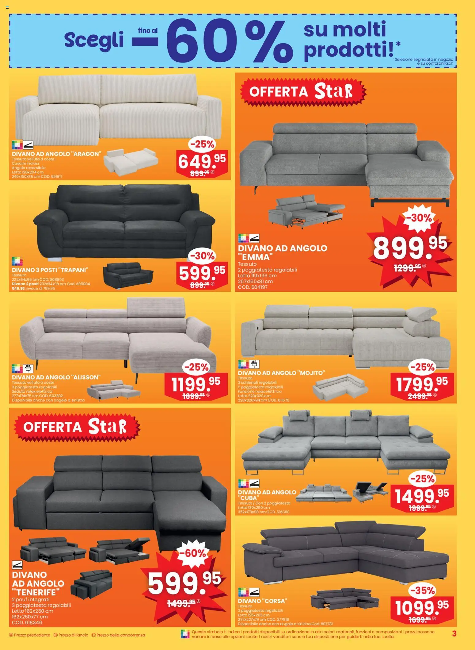 Conforama Aktionen Super Saldi – gültig ab 17.12.2025 | Seite: 3 | Produkte: Pouf