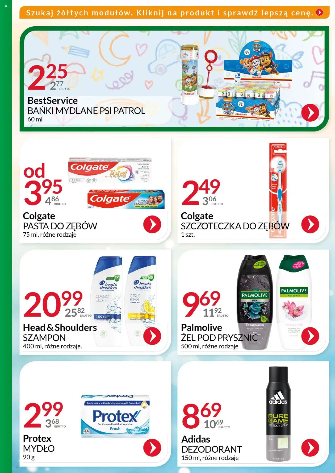 Eurocash Gazetka - Katalog Artykułów Chemicznych od 01.06.2025 | Strona: 2 | Produkty: Prysznic, Dezodorant, Pasta do zębów, Szczoteczka do zębów