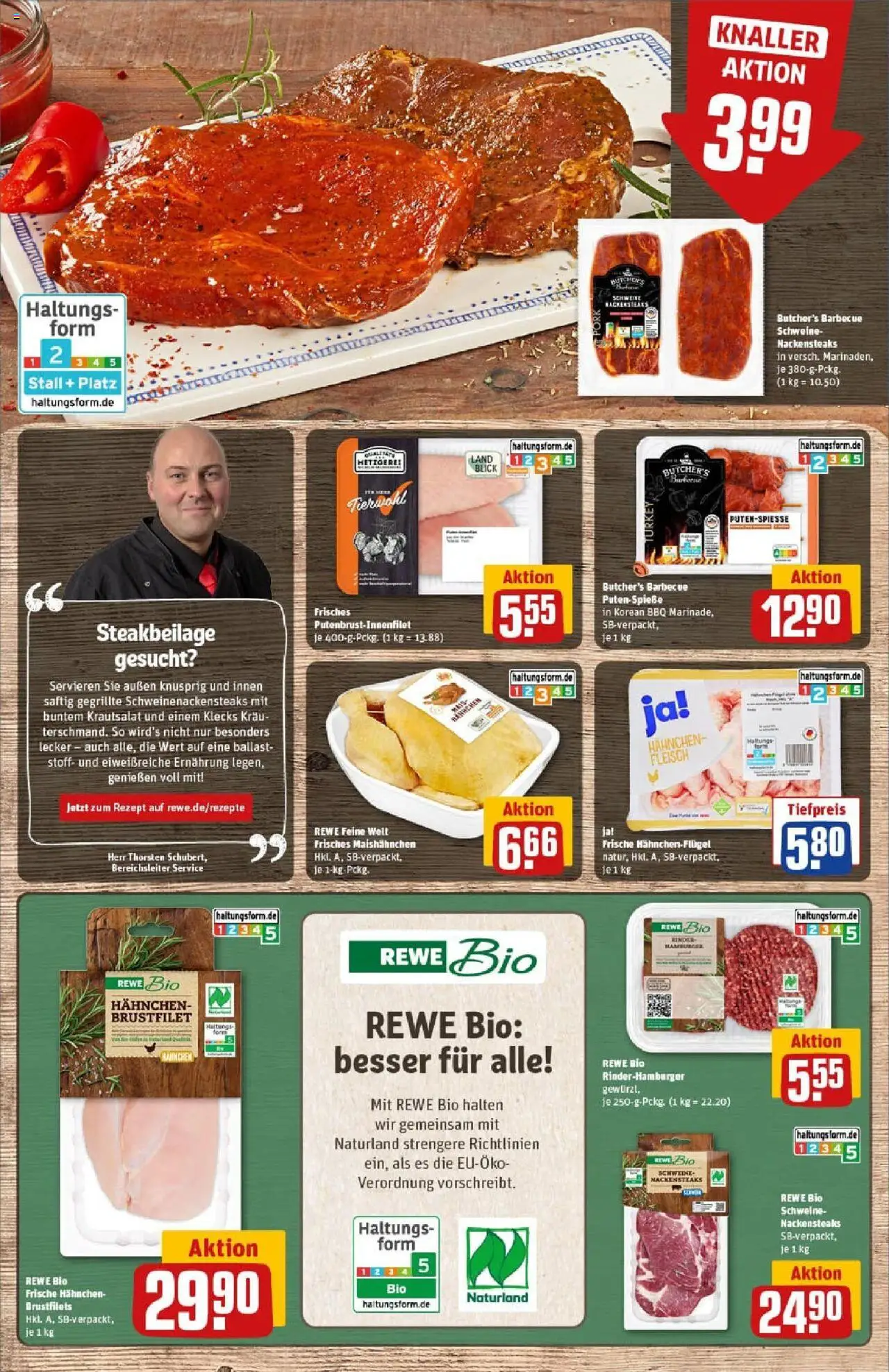 Rewe prospekt Wernigerode	 - gültig ab dem 22.06.2025 | Seite: 8 | Produkte: Nackensteaks, Hahnchen, Fleisch