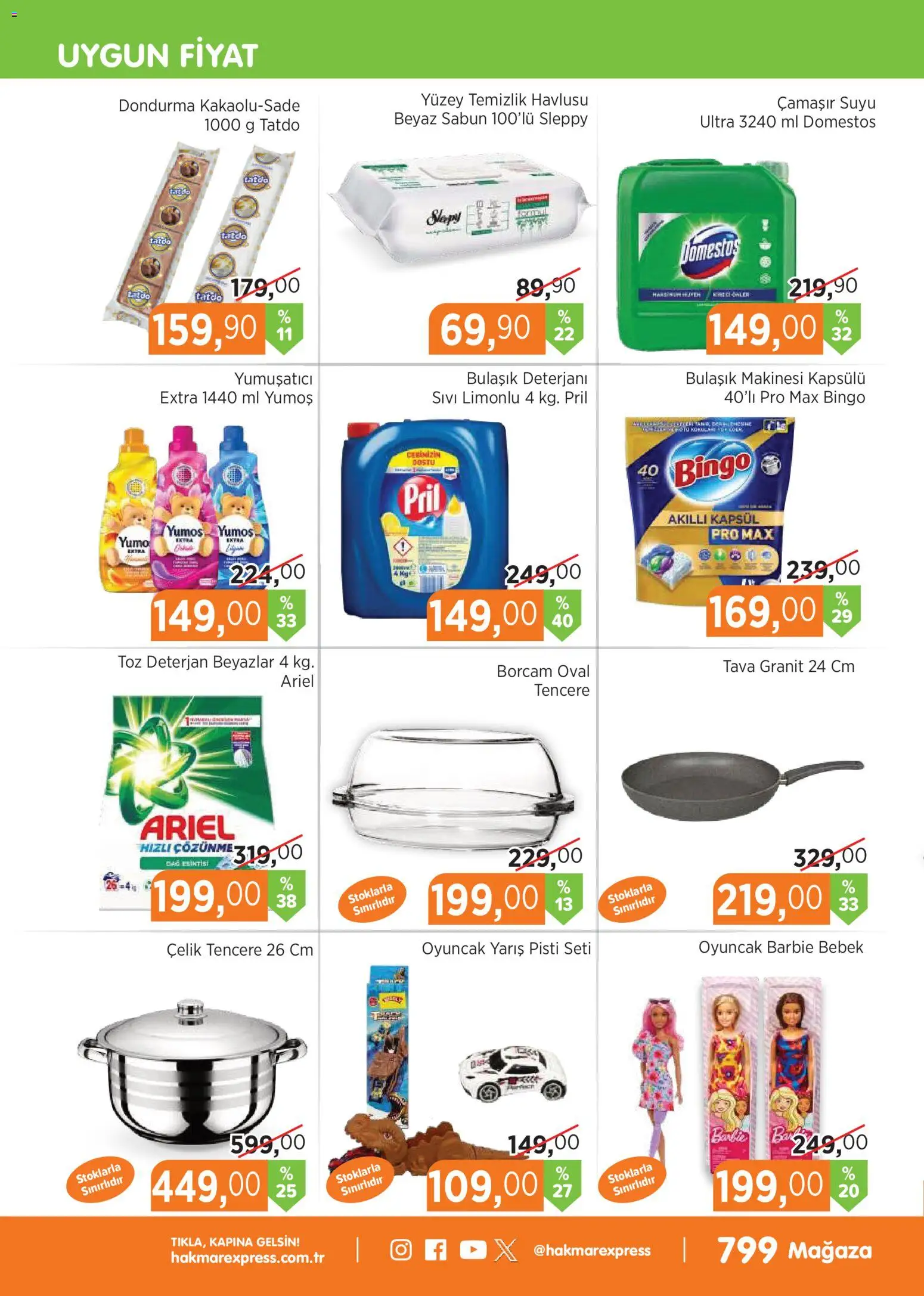 Hakmar Express - Açılış İndirimleri - 07.12.2025 tarihinden itibaren geçerlidir | Sayfa: 3 | Ürünler: Yumuşatıcı, Deterjan, Bulaşık deterjanı, Dondurma
