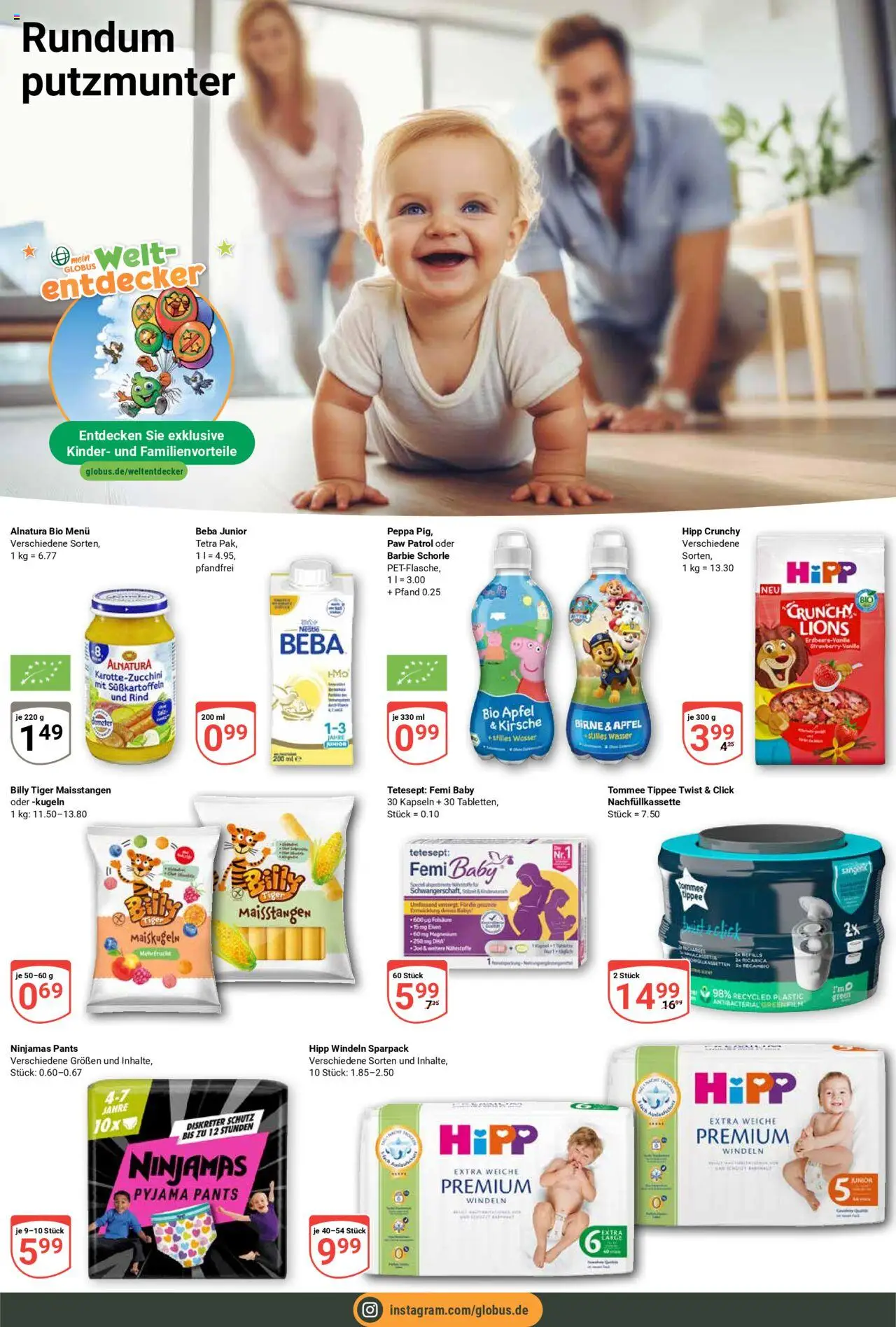 Globus Prospekt 	 - gültig ab dem 30.06.2025 | Seite: 28 | Produkte: Äpfel, Wasser, Birne, Pyjama