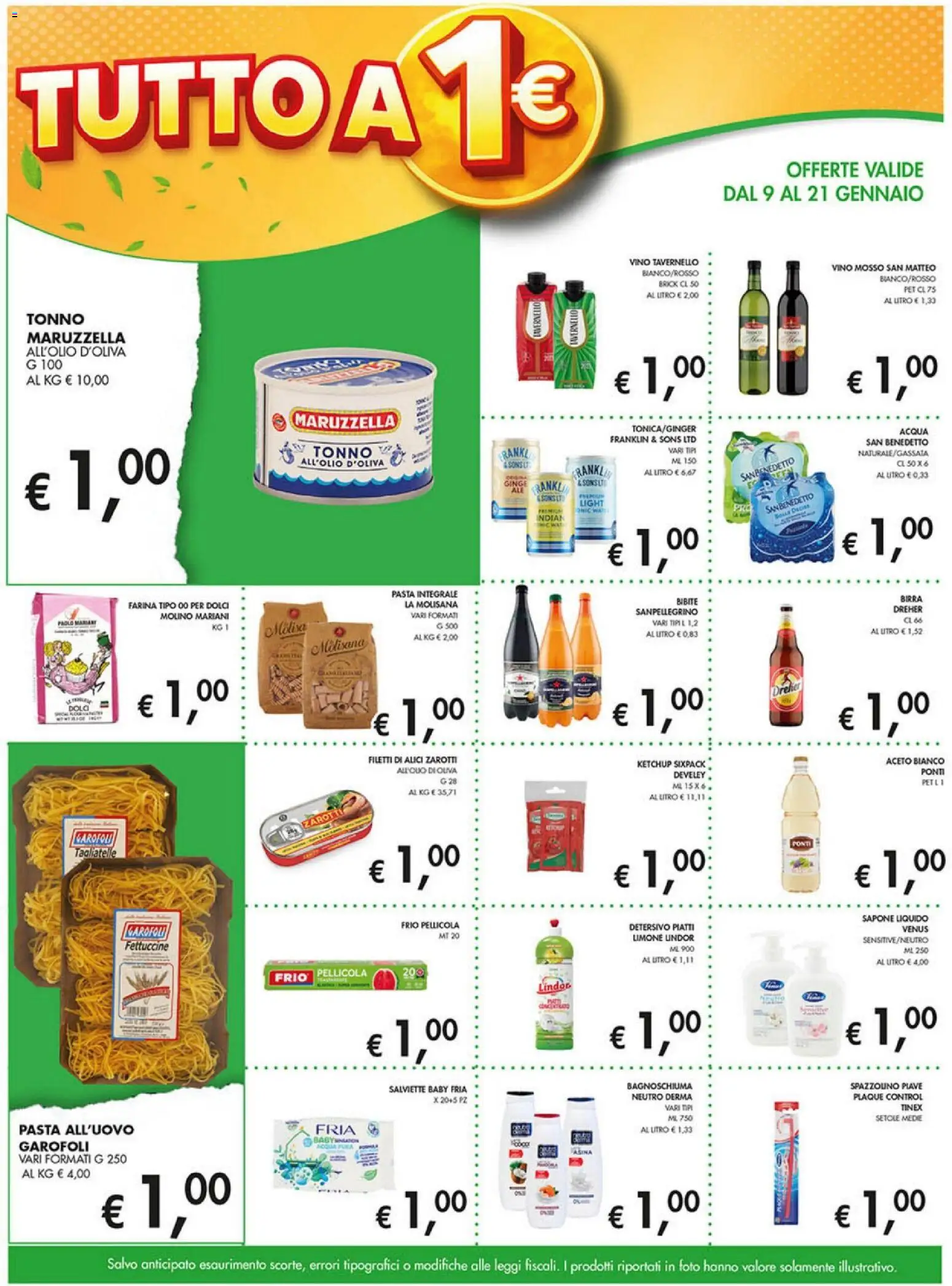 Volantino Coal del 09.01.2026 | Pagina: 3 | Prodotti: Sapone, Tagliatelle, Bibite, Fettuccine