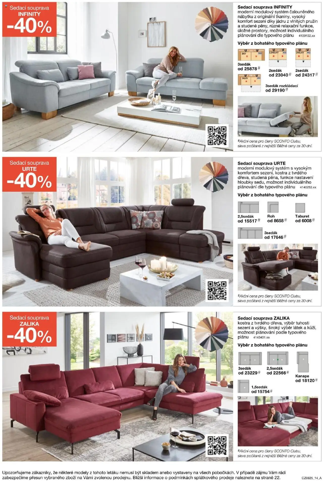 Sconto nábytek leták od 18.06.2025 | Strana: 14 | Produkty: Sedací souprava, Taburet, Modely