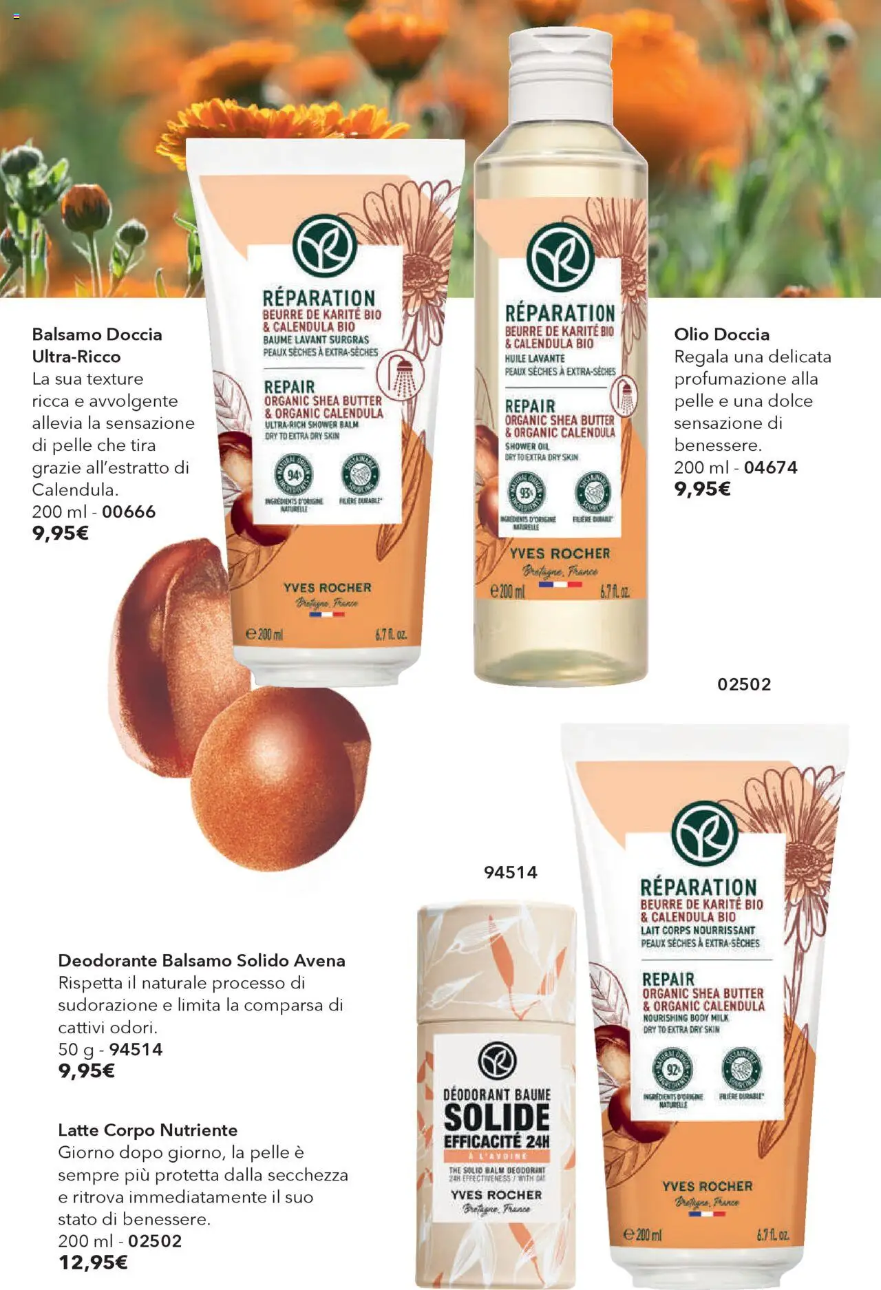 Volantino Yves Rocher del 31.07.2025 | Pagina: 54 | Prodotti: Balsamo, Deodorante, Olio, The