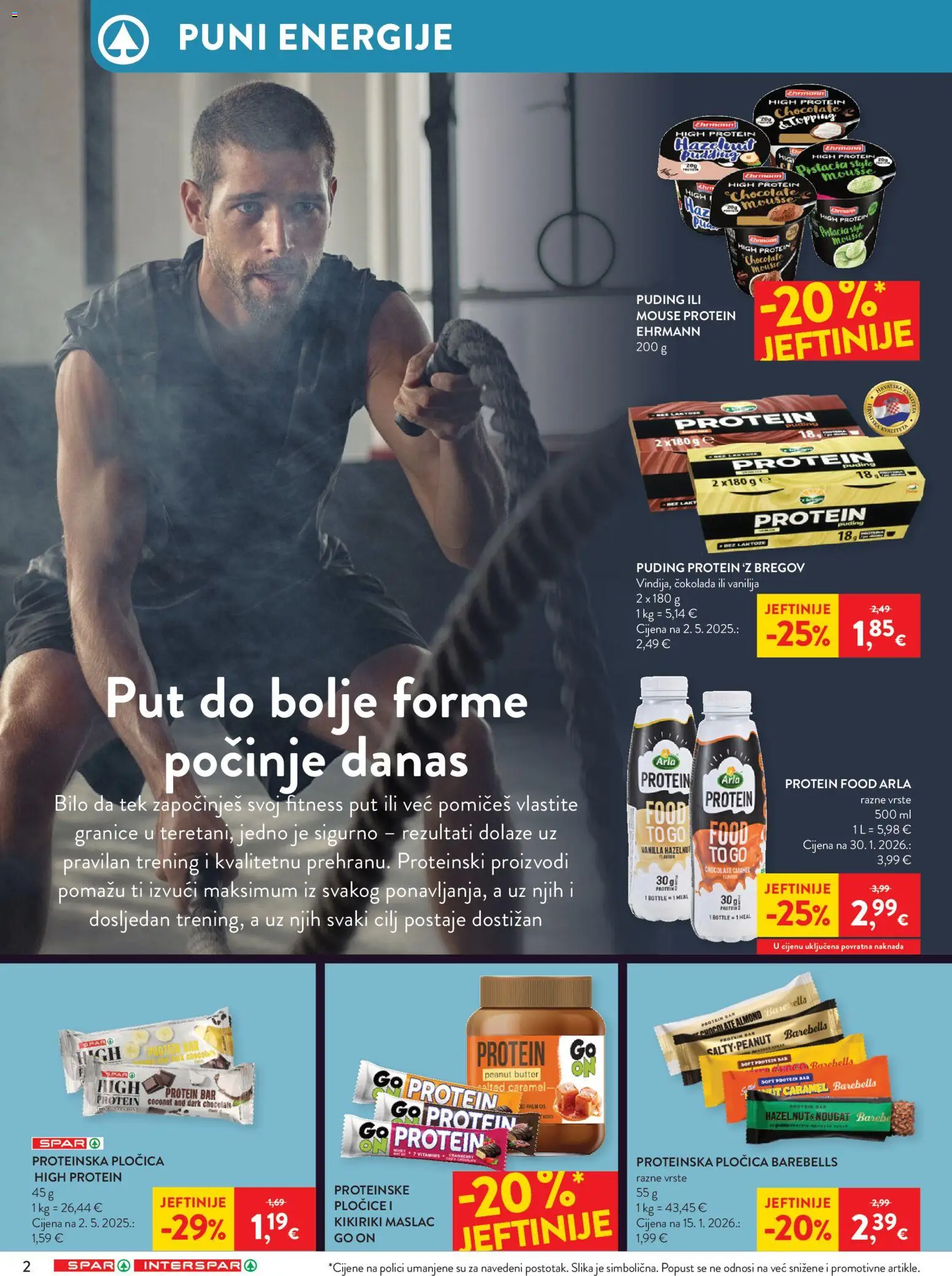 Spar katalog | vrijedi od 15.04.2026 | Stranica: 2 | Proizvodi: Maslac, Čokolada, Puding, Kikiriki