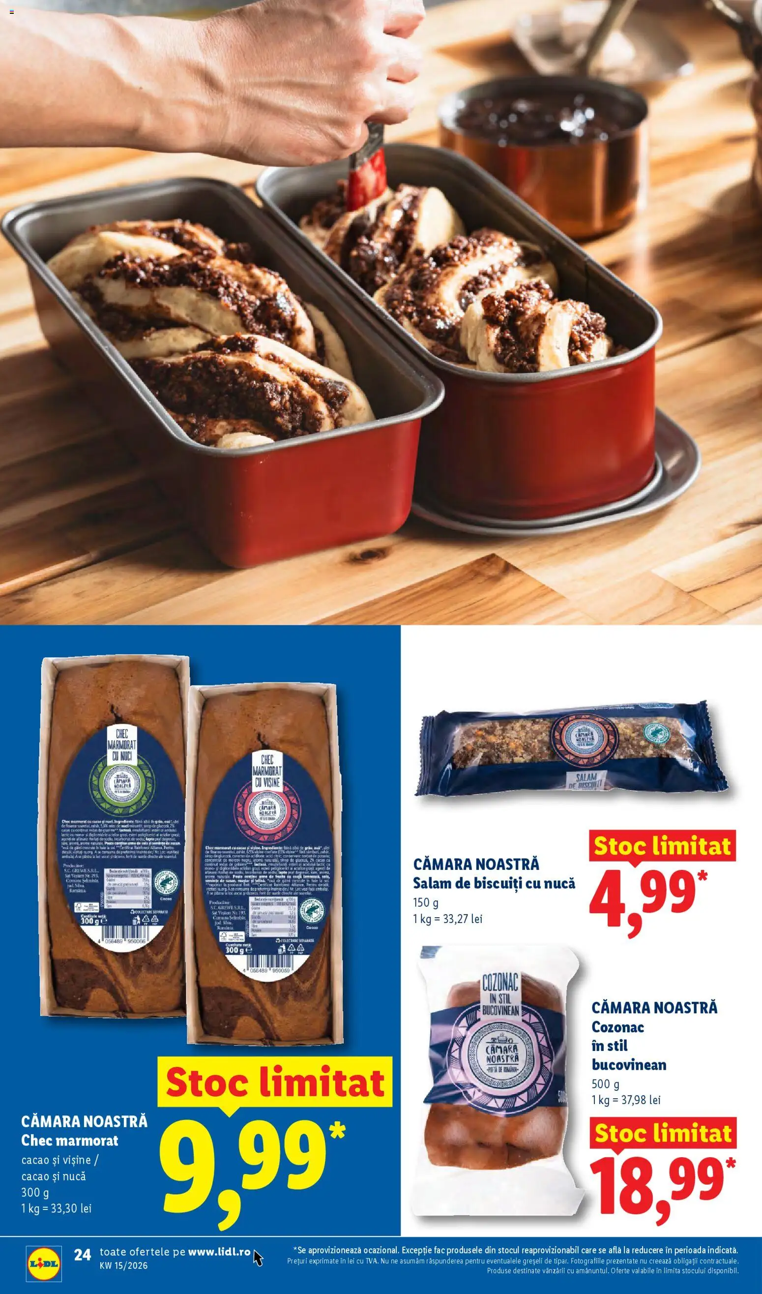 Noul catalog Lidl – valabil de la 06.04.2026 | Pagină: 24 | Produse: Salam, Muștar, Cacao, Biscuiți