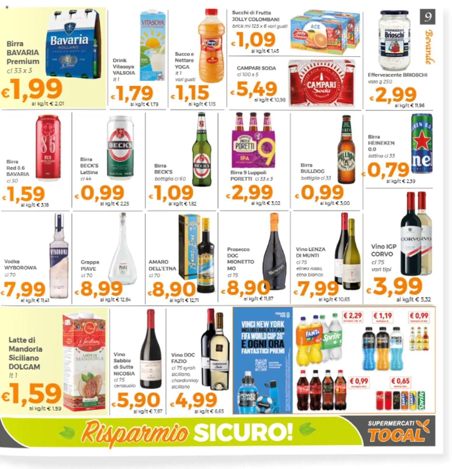 Volantino Tocal del 08.04.2026 | Pagina: 9 | Prodotti: Latte, Vino, Grappa, Amaro