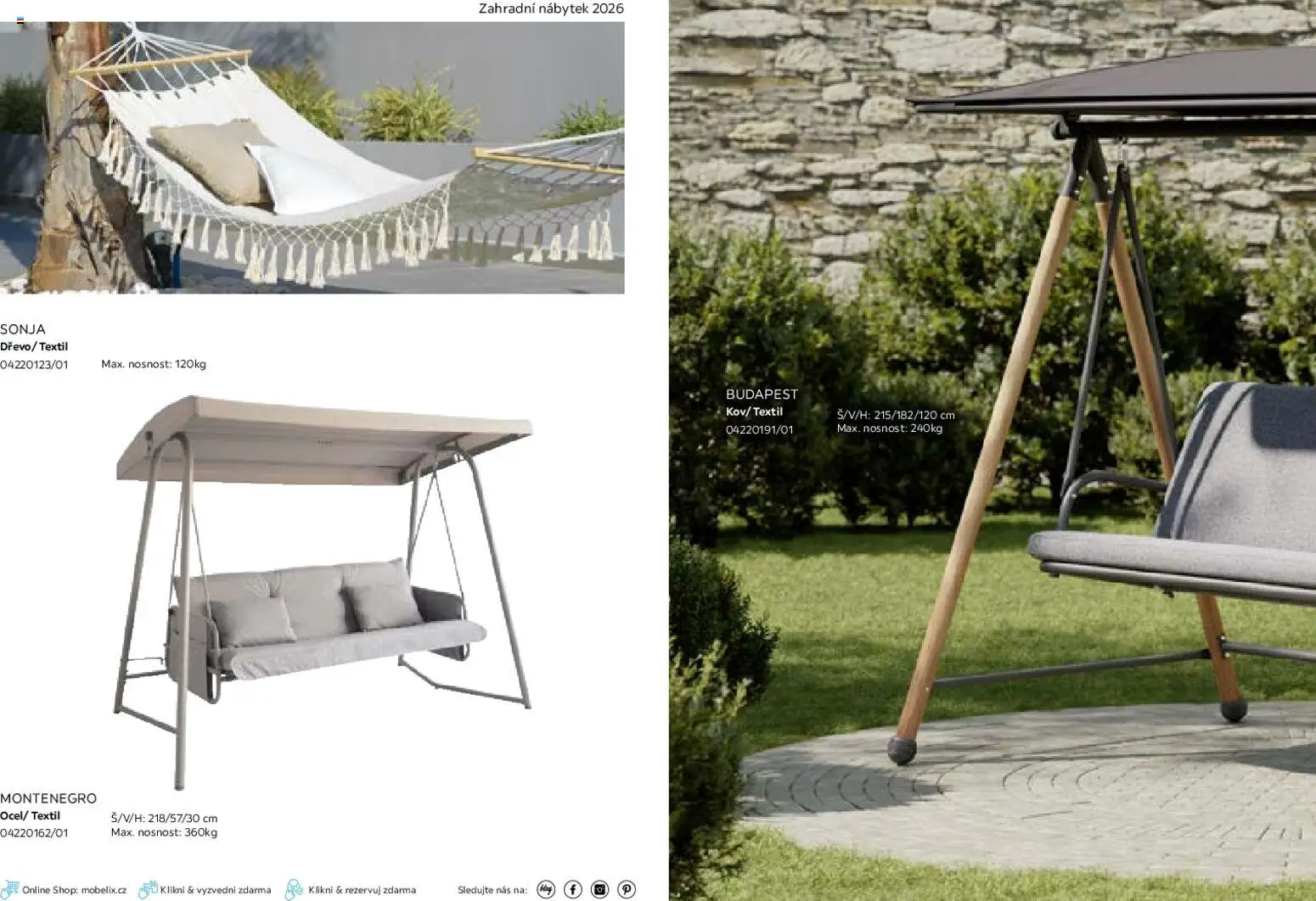 Möbelix leták - Zahradní nábytek od 01.03.2026 | Strana: 58 | Produkty: Nábytek, Zahradní nábytek