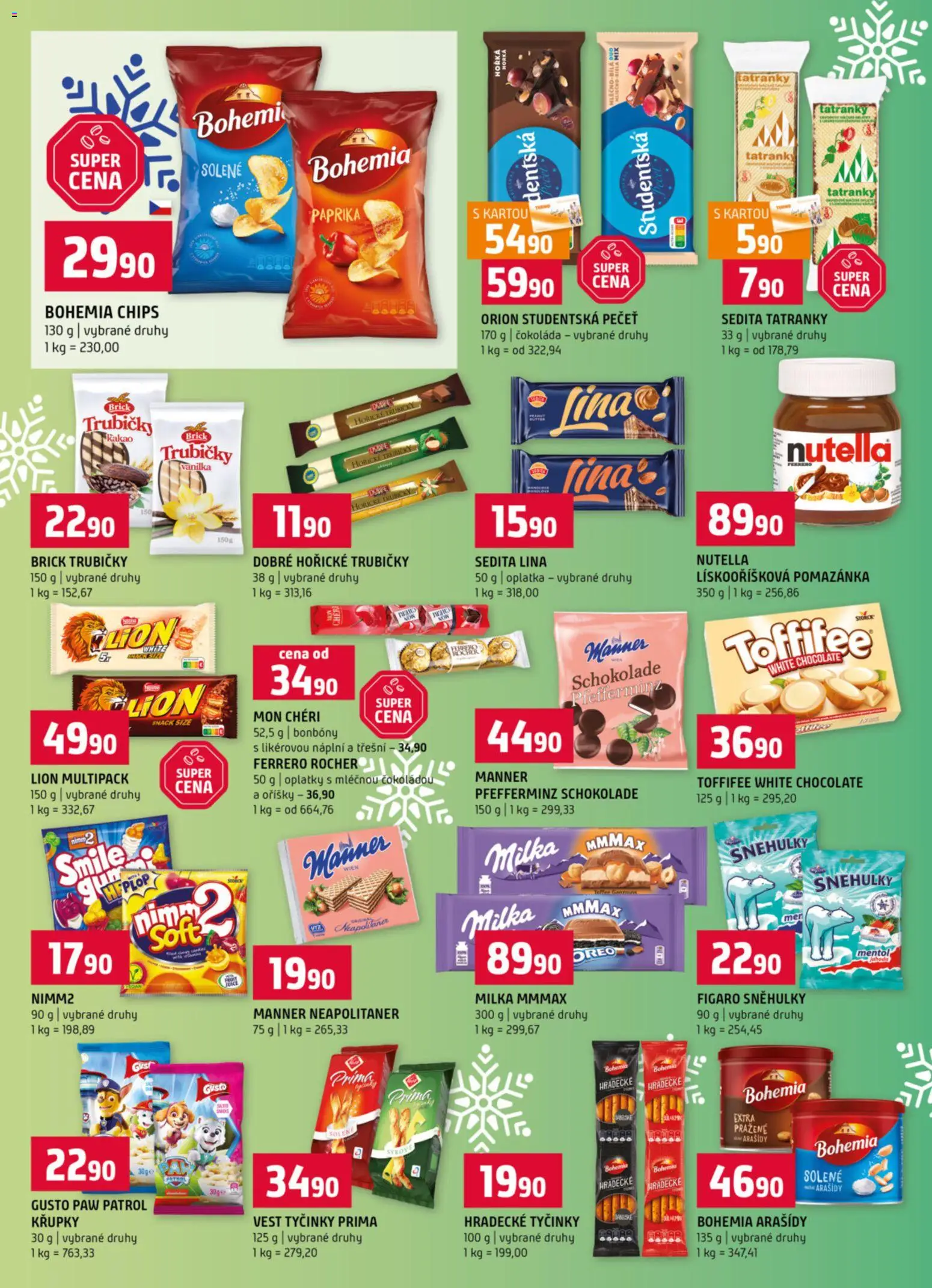 Terno leták od 10.12.2025 | Strana: 8 | Produkty: Tatranky, Arašídy, Bohemia chips, Orion Studentská pečeť