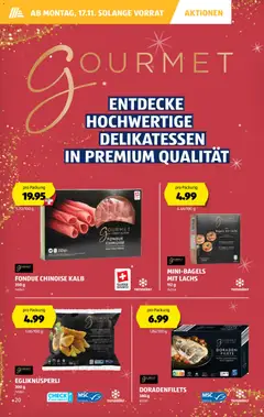 Aldi Aktionen ab 13.11.2025 gültig | Seite: 21 | Produkte: Lachs, Fondue