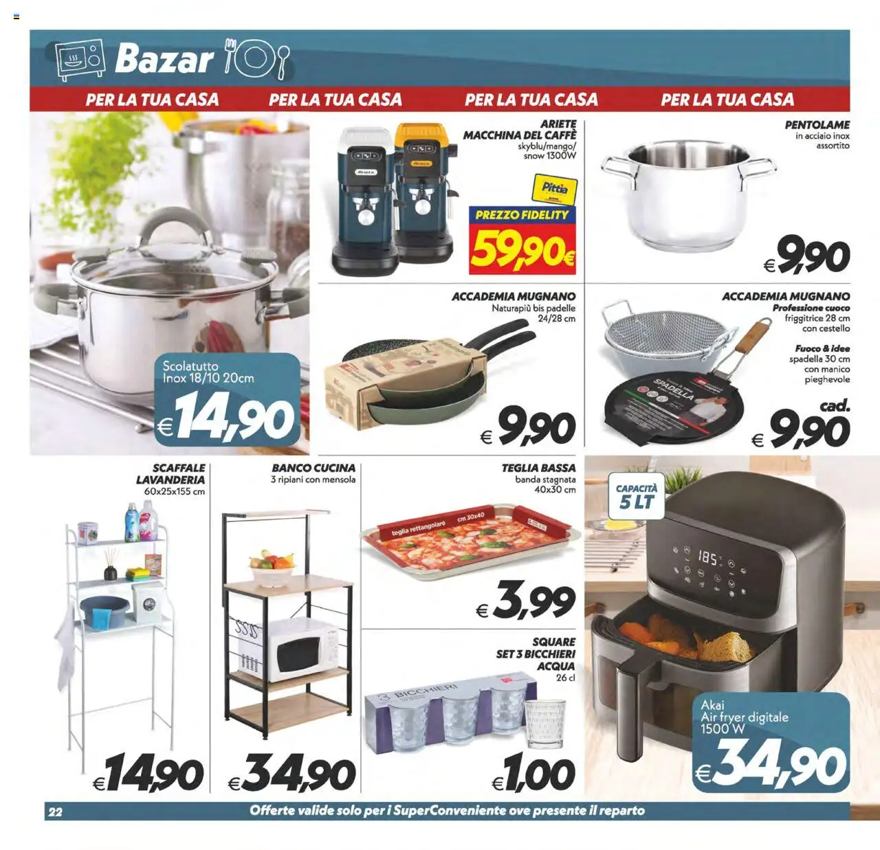 Volantino SuperConveniente del 23.09.2025 | Pagina: 22 | Prodotti: Caffè, Acqua, Scaffale, Mensola