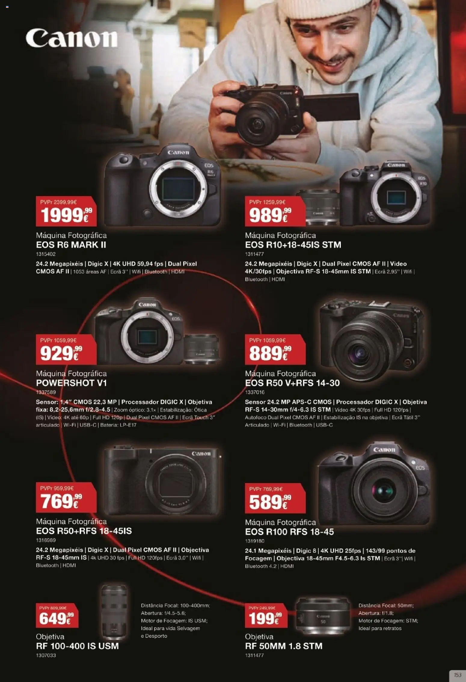 Radio Popular - Especial Natal │ válido de 05.12.2025 | Página: 153 | Produtos: Vídeo, Máquina fotográfica, Bateria