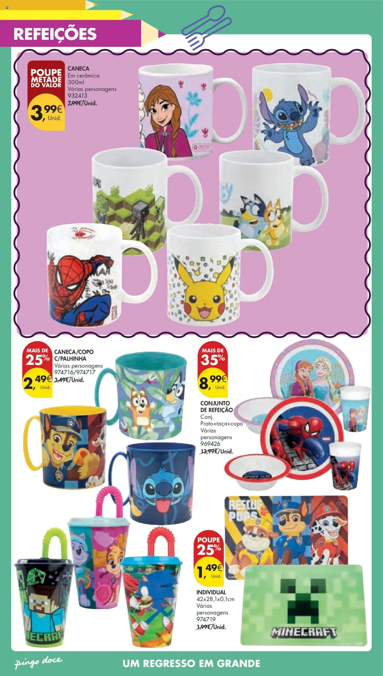 Pingo Doce Regresso às Aulas Hipers │ válido de 05.08.2025 | Página: 24 | Produtos: Caneca