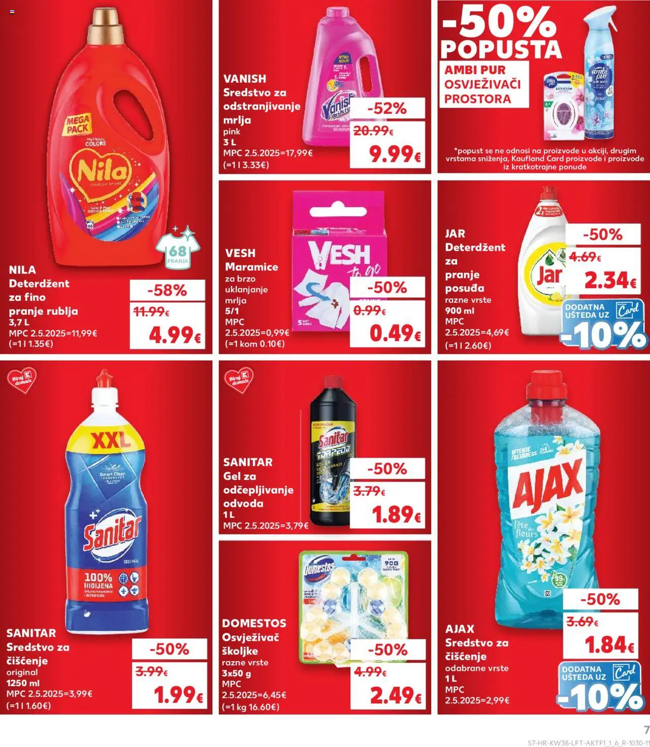 Kaufland katalog | vrijedi od 17.09.2025 | Stranica: 7 | Proizvodi: Gel za odčepljivanje odvoda, Deterdžent za pranje posuđa, Jar, Vanish