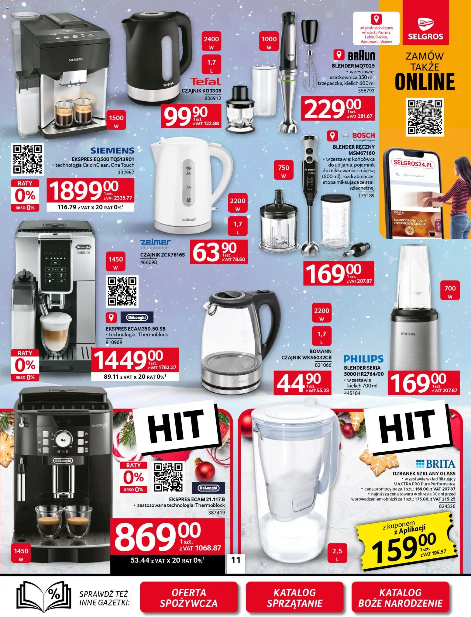 Selgros cash&carry Gazetka - Oferta przemysłowa od 06.11.2025 | Strona: 13 | Produkty: Blender ręczny, Czajnik, Blender, Tefal