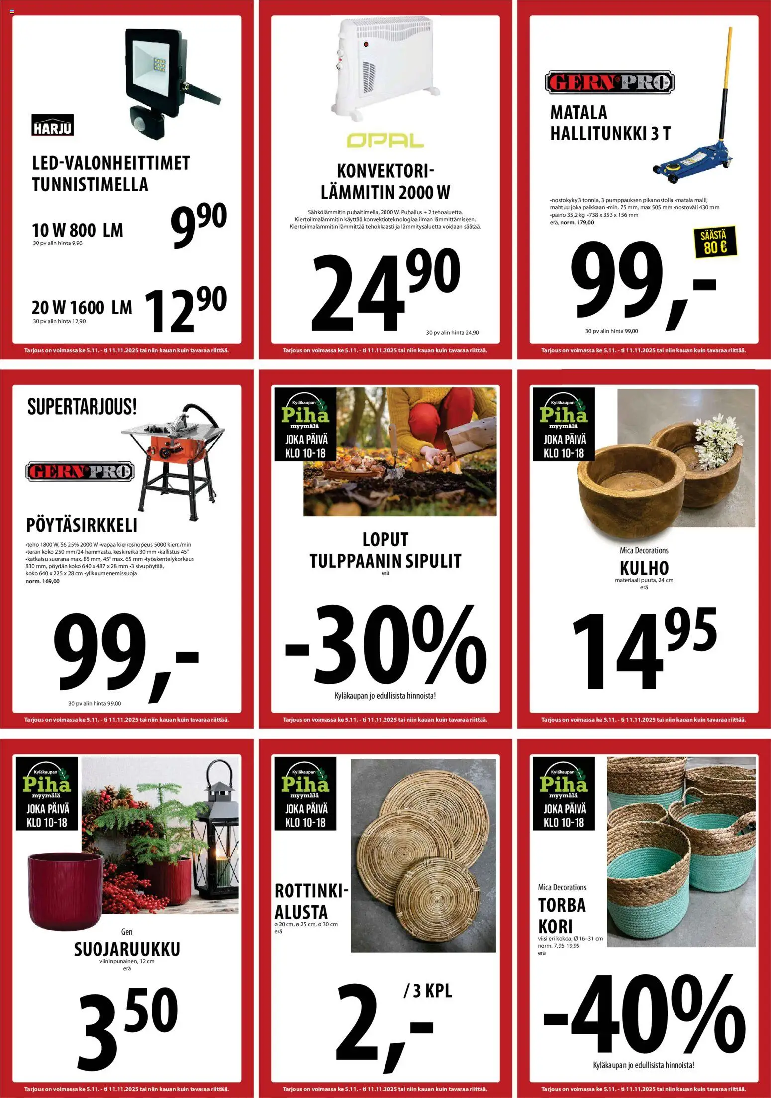 Tuuri tarjoukset – voimassa 05.11.2025 alkaen | Sivu: 24 | Tuotteet: Kori