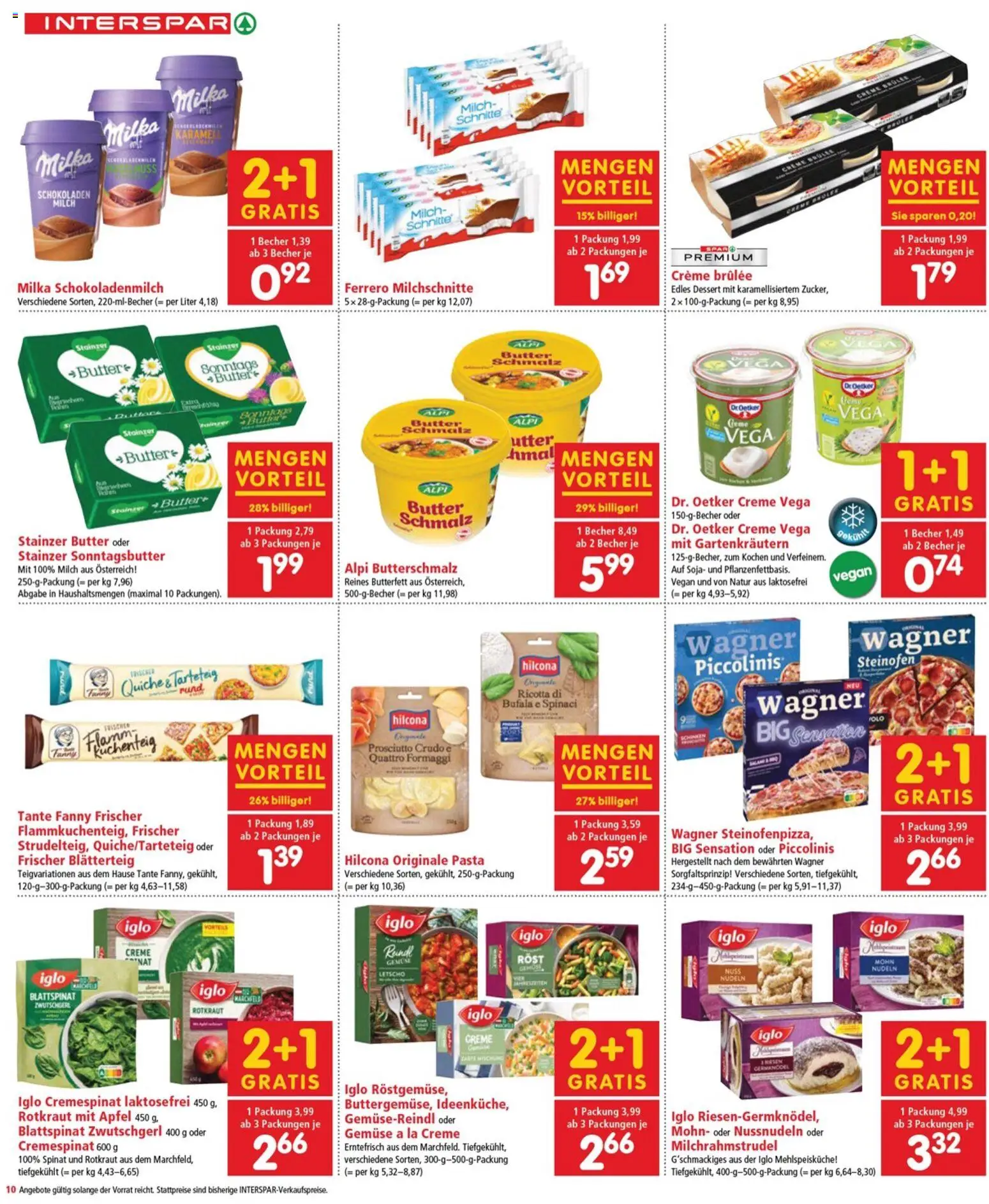 Interspar Flugblatt - Burgenland gültig ab 04.12.2025 | Seite: 10 | Produkte: Eis, Pfirsich, Hajdina liszt, Fisch