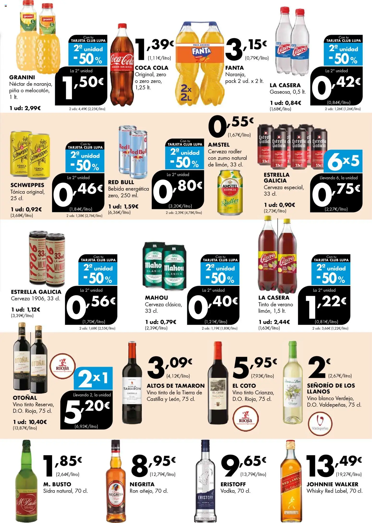Lupa Supermercados folleto │ válido desde el 19.03.2026 | Página: 13 | Productos: Ron, Cerveza, Whisky, Néctar