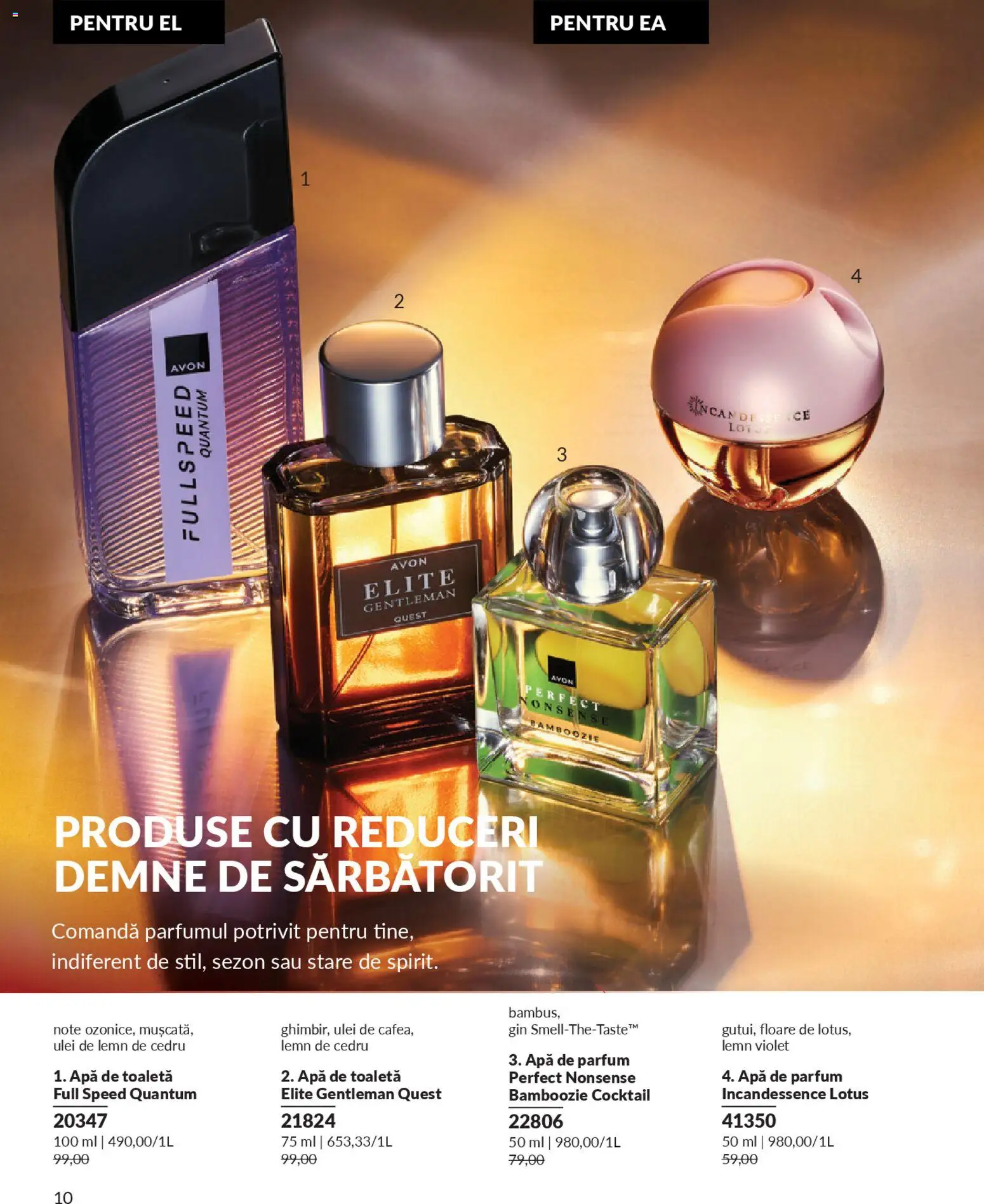 Noul catalog Avon – valabil de la 01.01.2026 | Pagină: 12 | Produse: Apă de parfum, Ulei, Cocktail, Apă