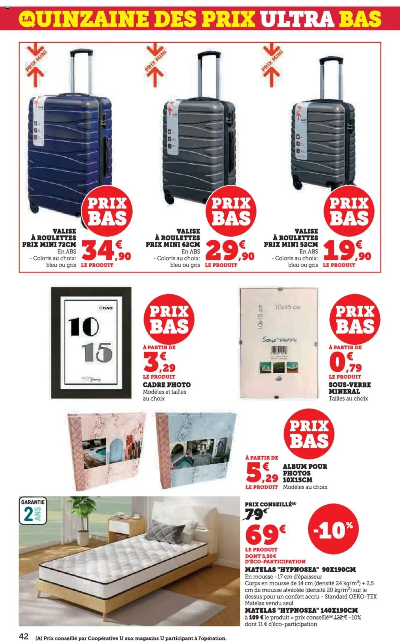  | Page: 42 | Produits: Mousse, Matelas, Valise, Cadre