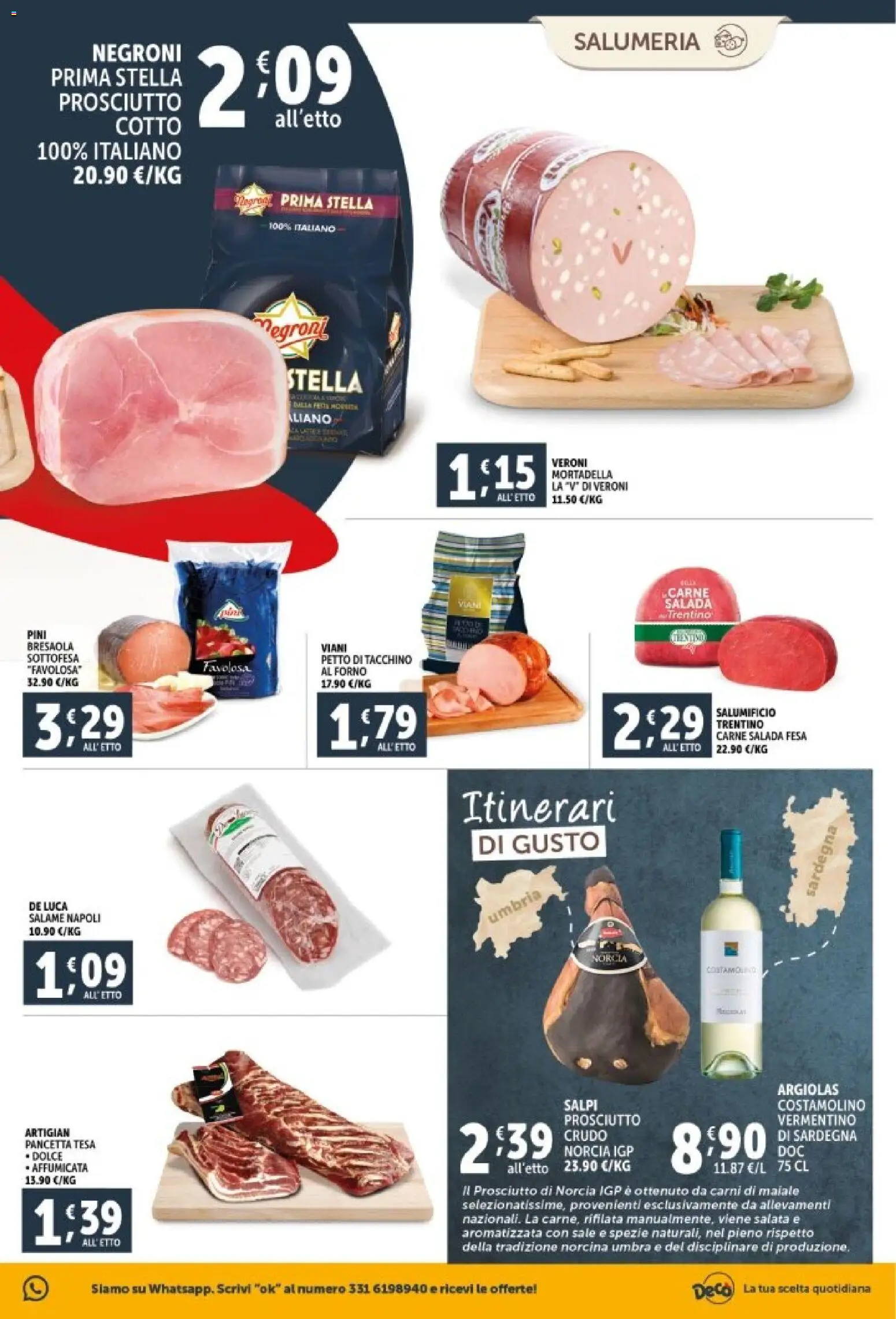 Volantino Decò del 29.12.2025 | Pagina: 5 | Prodotti: Prosciutto Cotto, Salame, Pancetta, Spezie