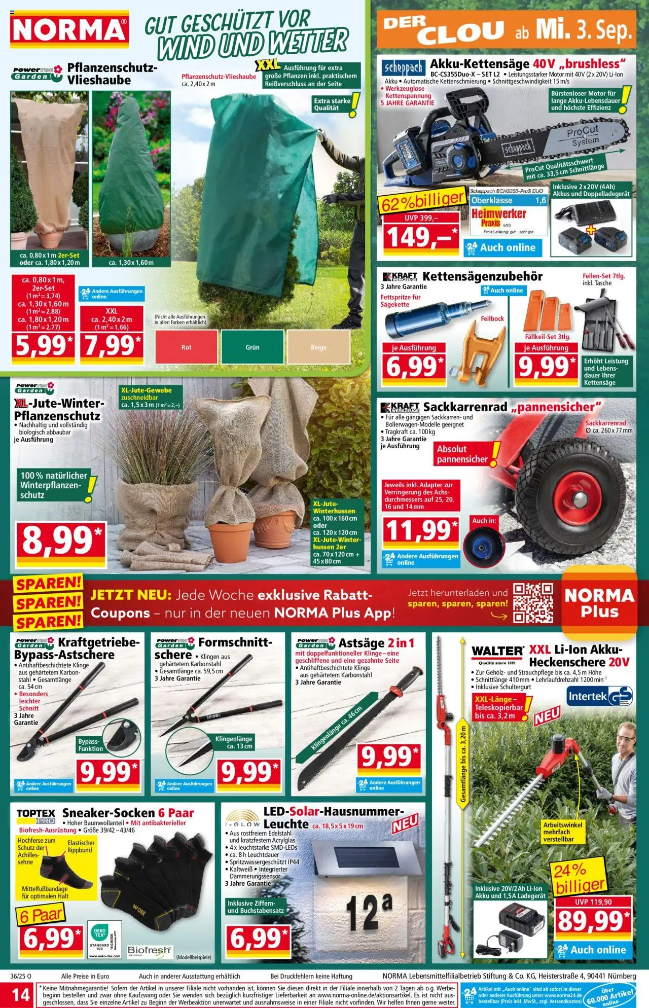 Norma Prospekt 	 - gültig ab dem 01.09.2025 | Seite: 14 | Produkte: Tasche, Adapter, Ladegerät