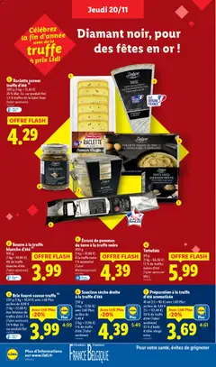 LIDL - Prévisualisation de Raclette saveur truffe d'été, 200 g, 26% Mat. Gr. sur produit fini, 1,5% truffes de la Saint-Jean (tuber aestivum) valide à partir de 20.11.2025 | Page: 26