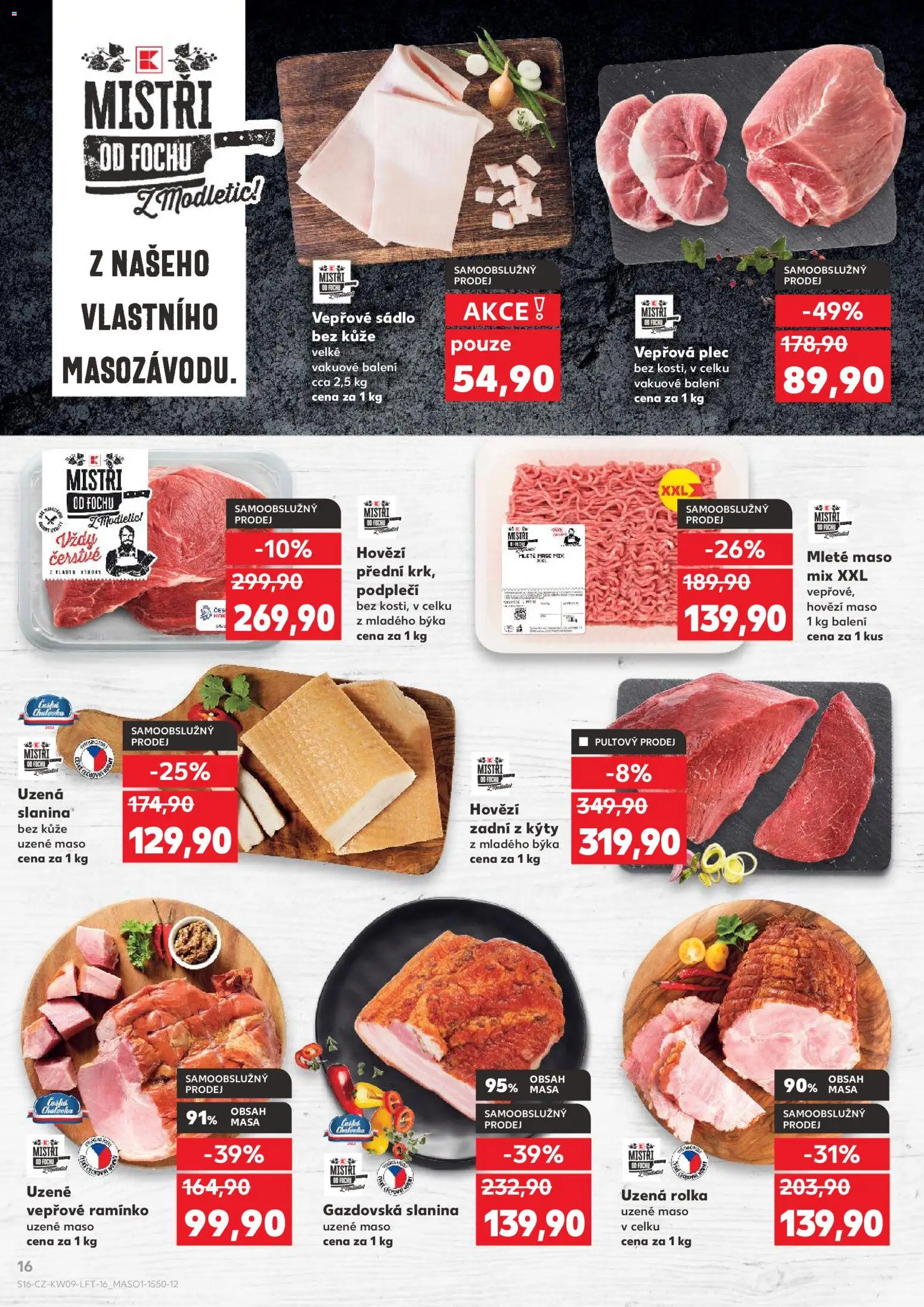 Kaufland leták - Praha 4 od 25.02.2026 | Strana: 16 | Produkty: Sádlo, Hovězí, Hovězí maso, Vepřová plec